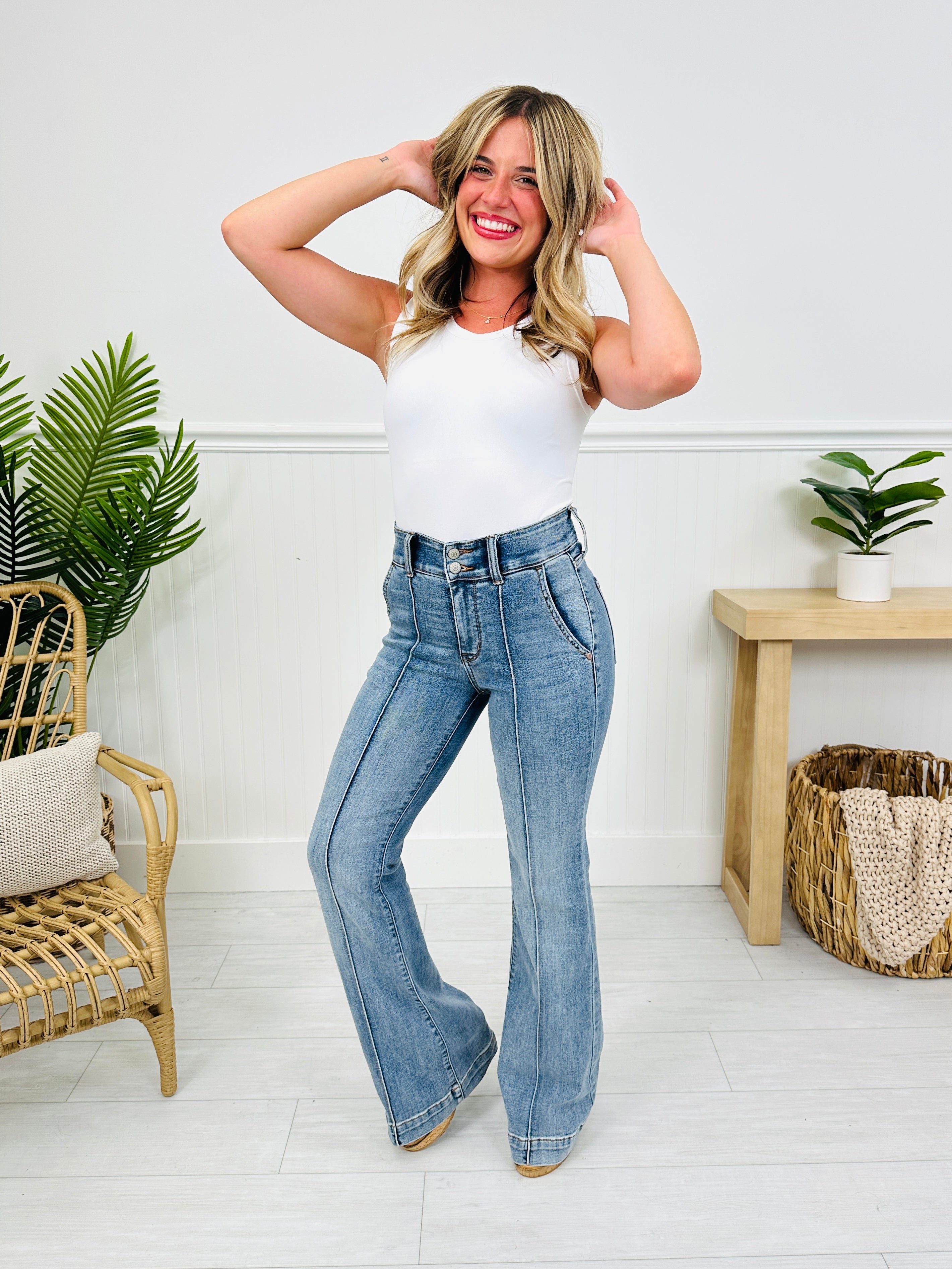 Judy Blue Stop and Stare Flare Jeans