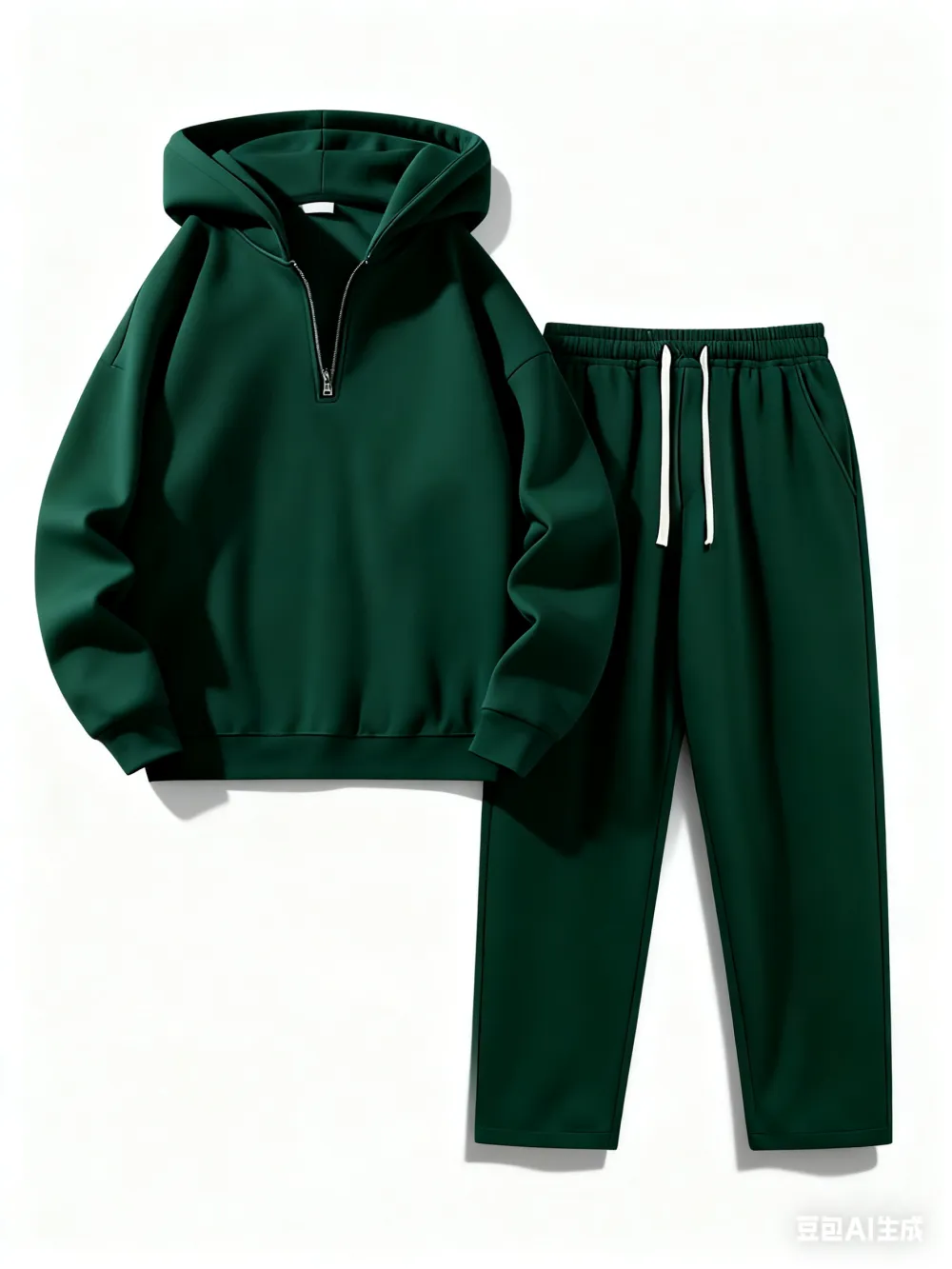 Fit Casual Drop Shoulder Half Zip Hoodie