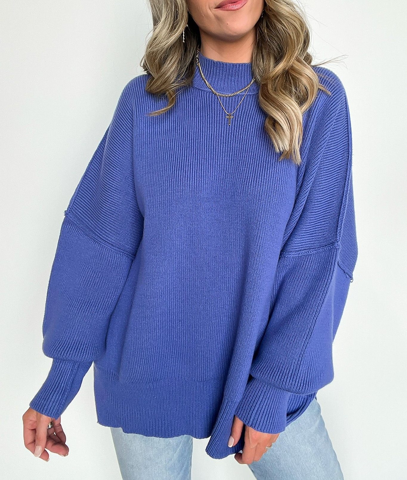Simple Street Side Slit Oversized Sweater - BACK IN STOCK