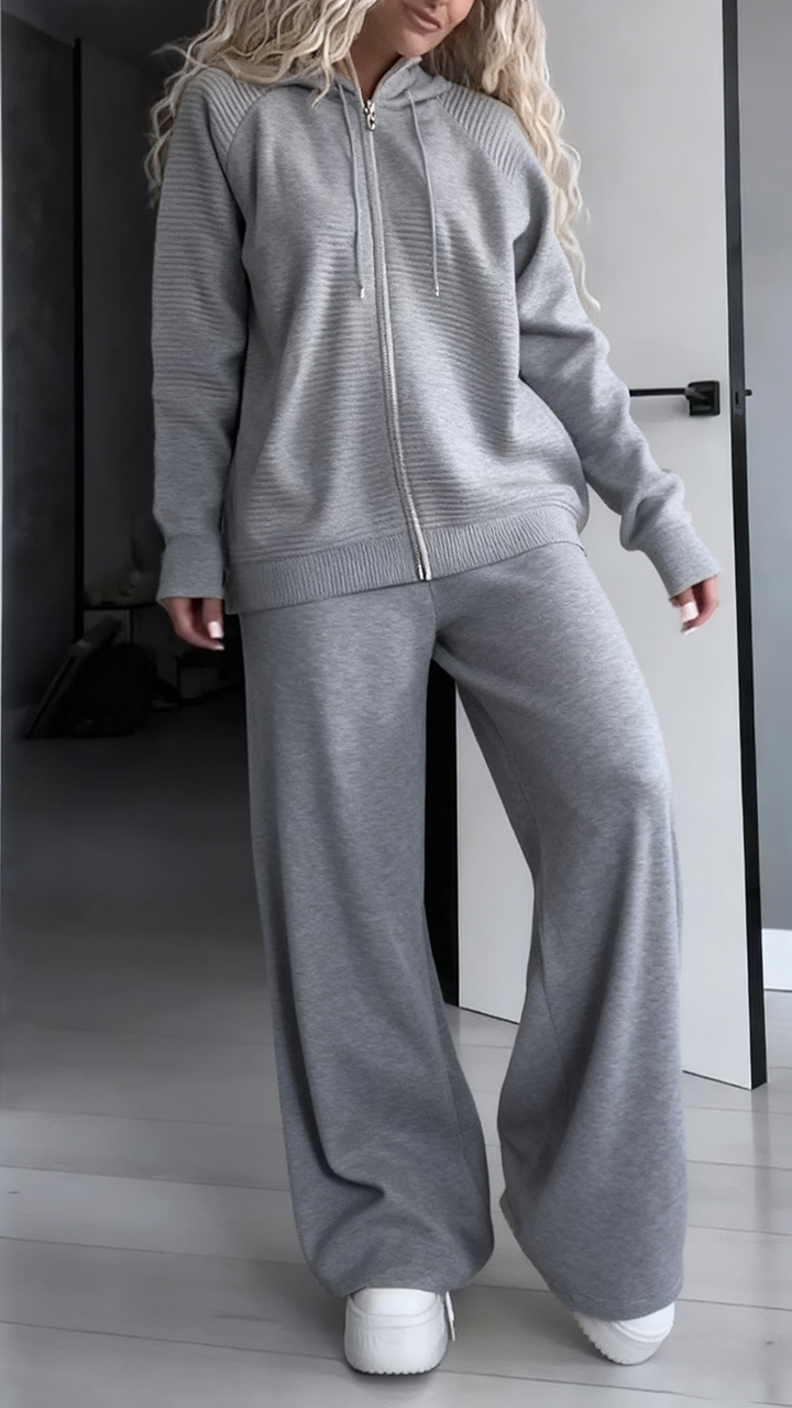 Women Solid Color Loose Casual Suit