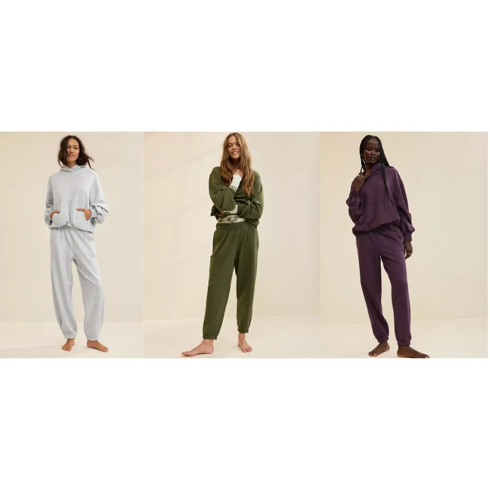 Comfy Drape Fleece Sweatshirt Set