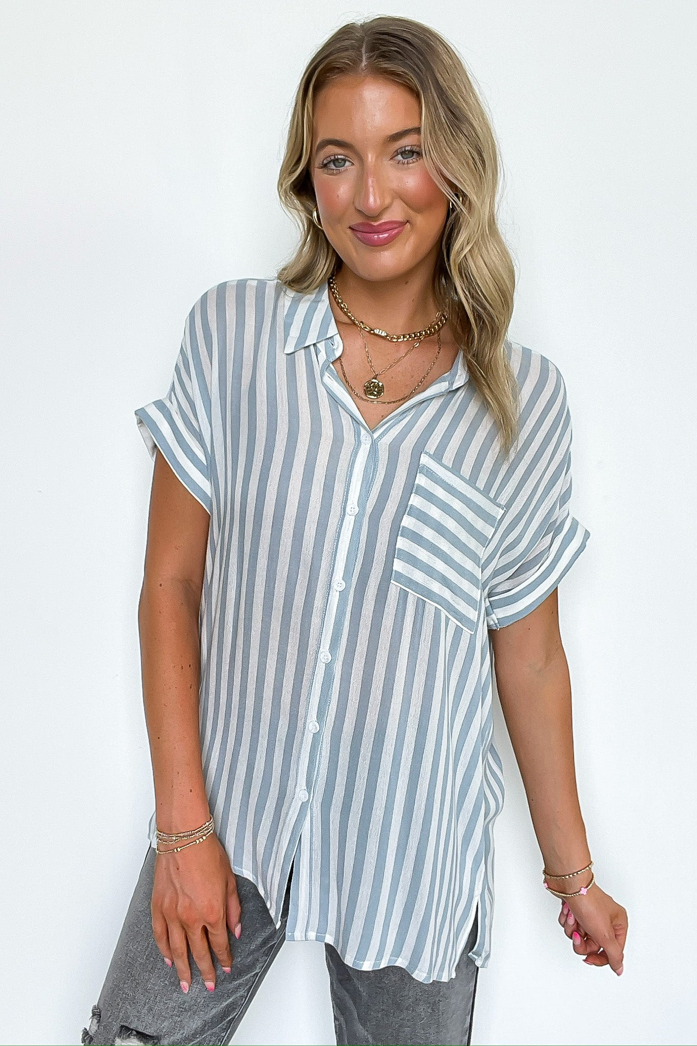 Striped Short Sleeve Shirt