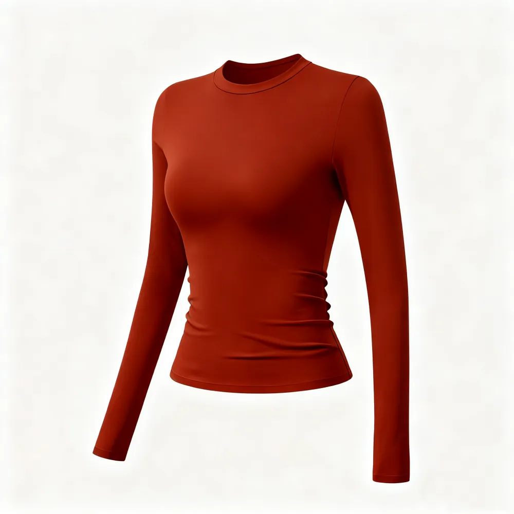 Sports Tee And Long Shirt Round Neck Slim T-shirt