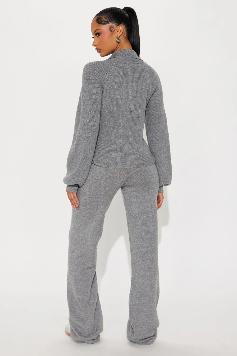 Sweater Pant Set - Charcoal