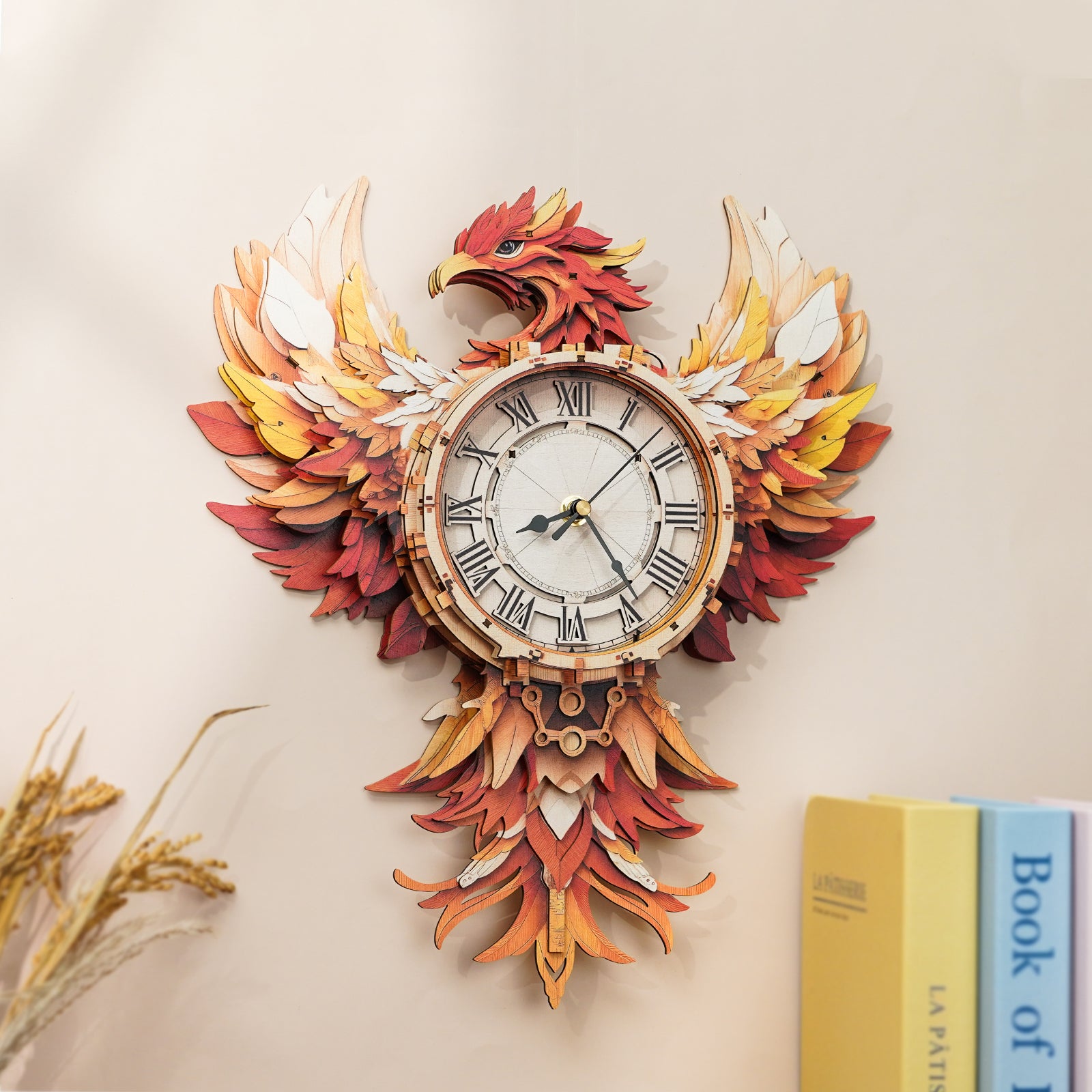 Phoenixâ€“ DIY Wooden Clock, 3D Puzzle Craft Kit