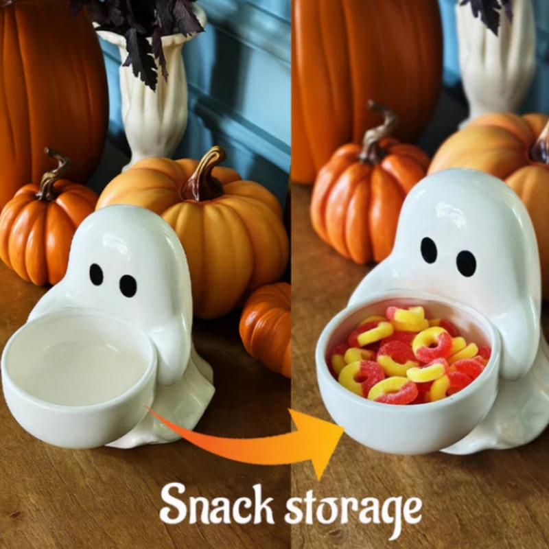 Cute Ceramic Ghost Light Candle Holders