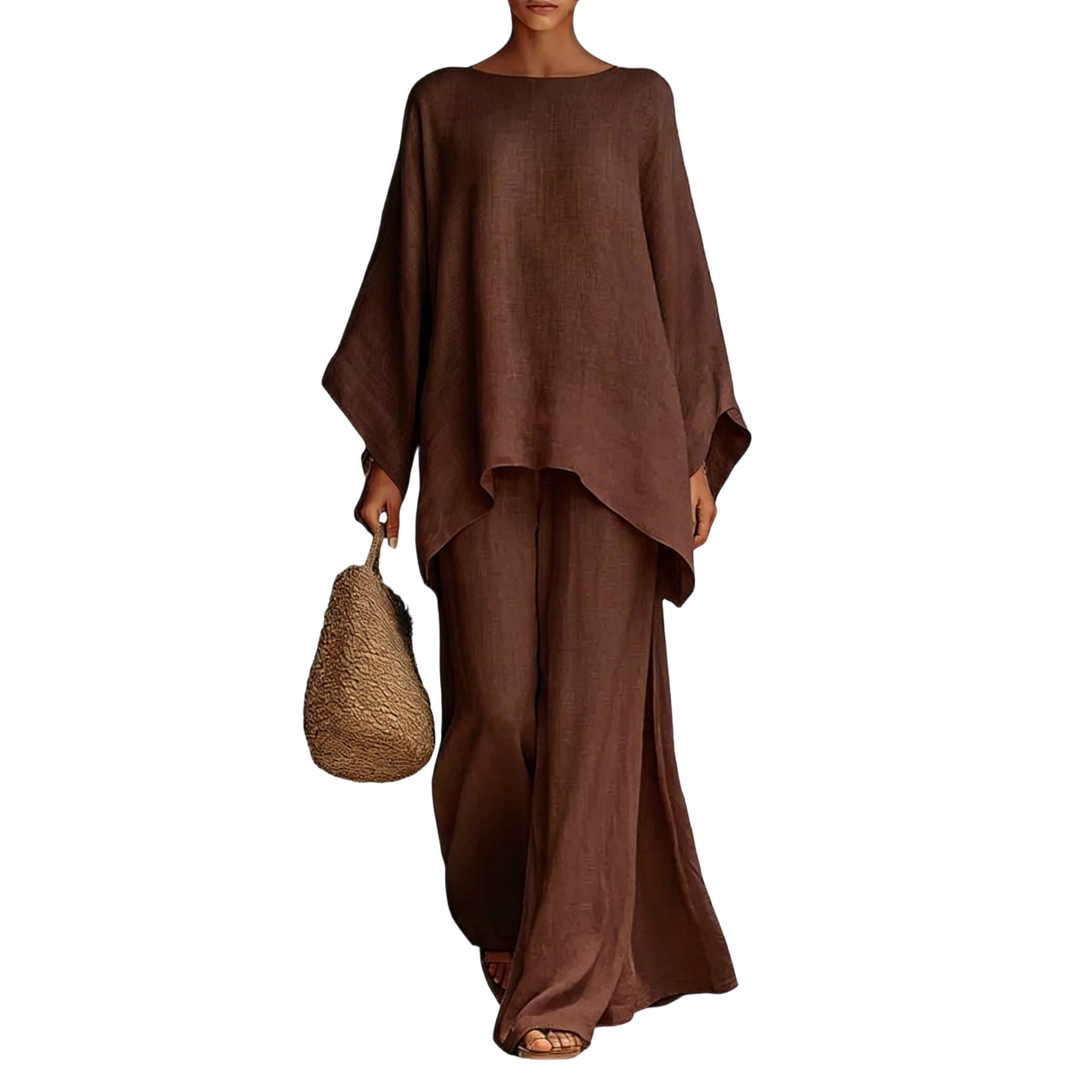 Boho Linen Two-Piece Set – Breezy Vacation Outfit