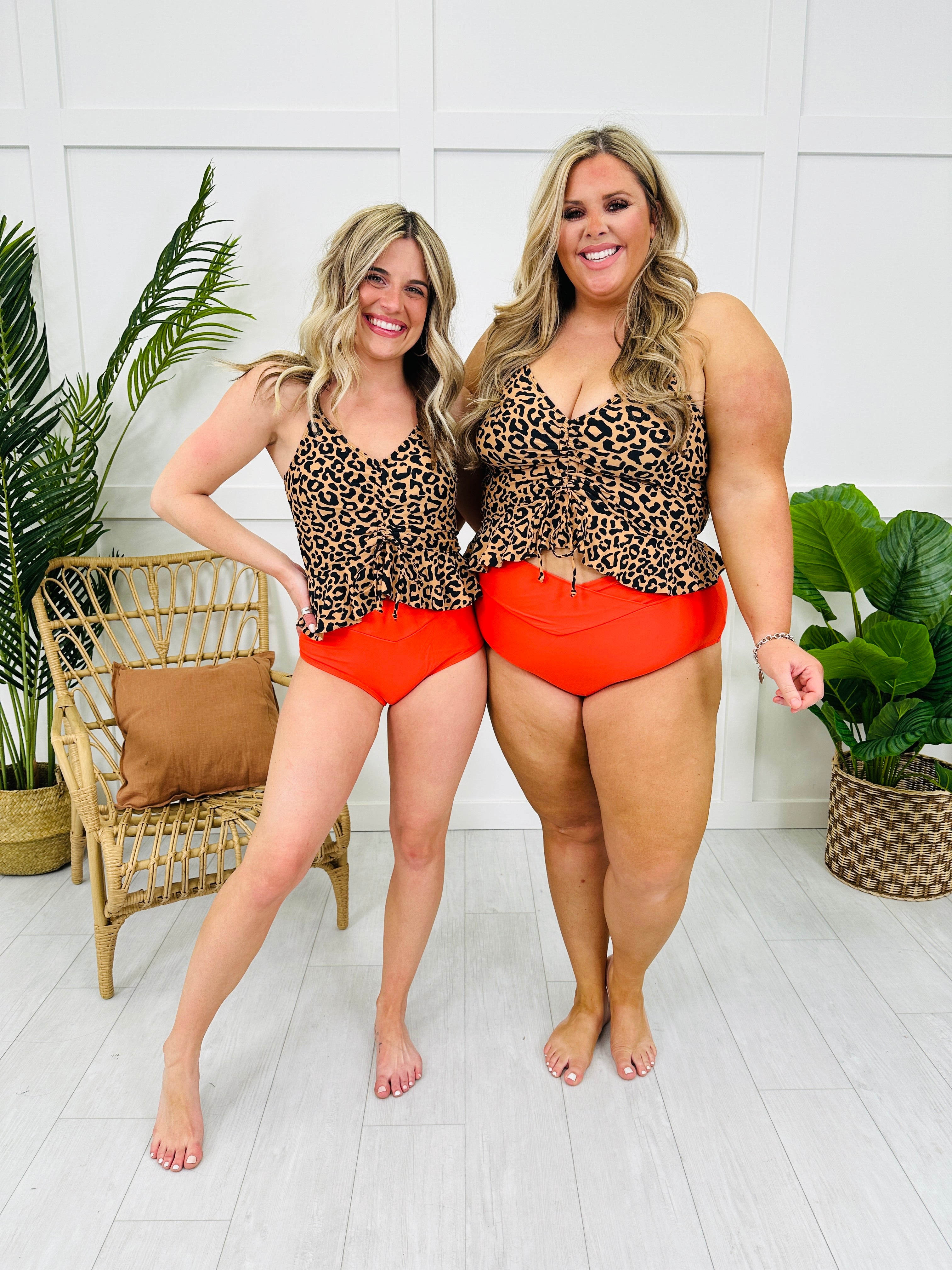 The Amber Swim Top in Leopard