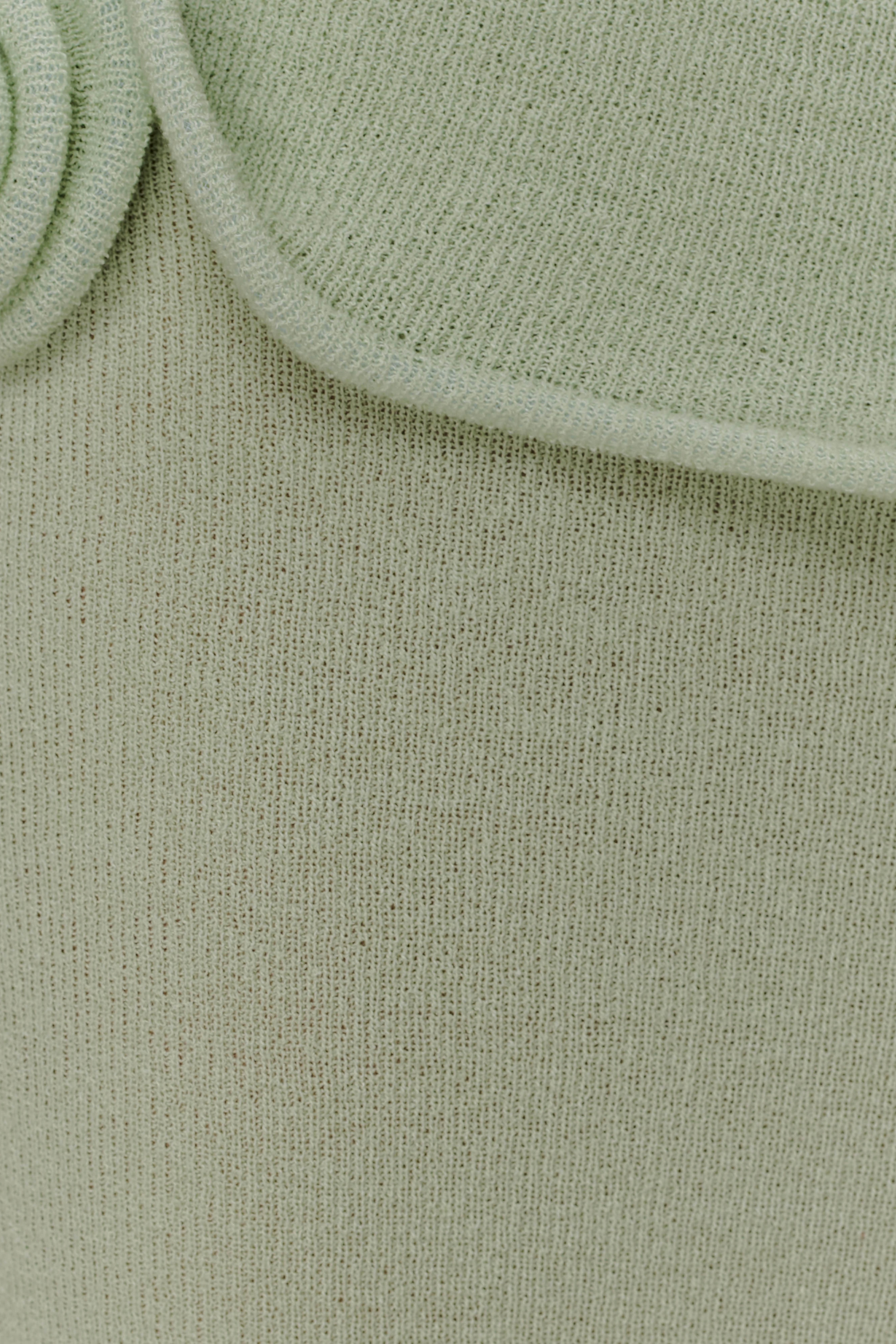 Green Knit Wired Maxi Skirt