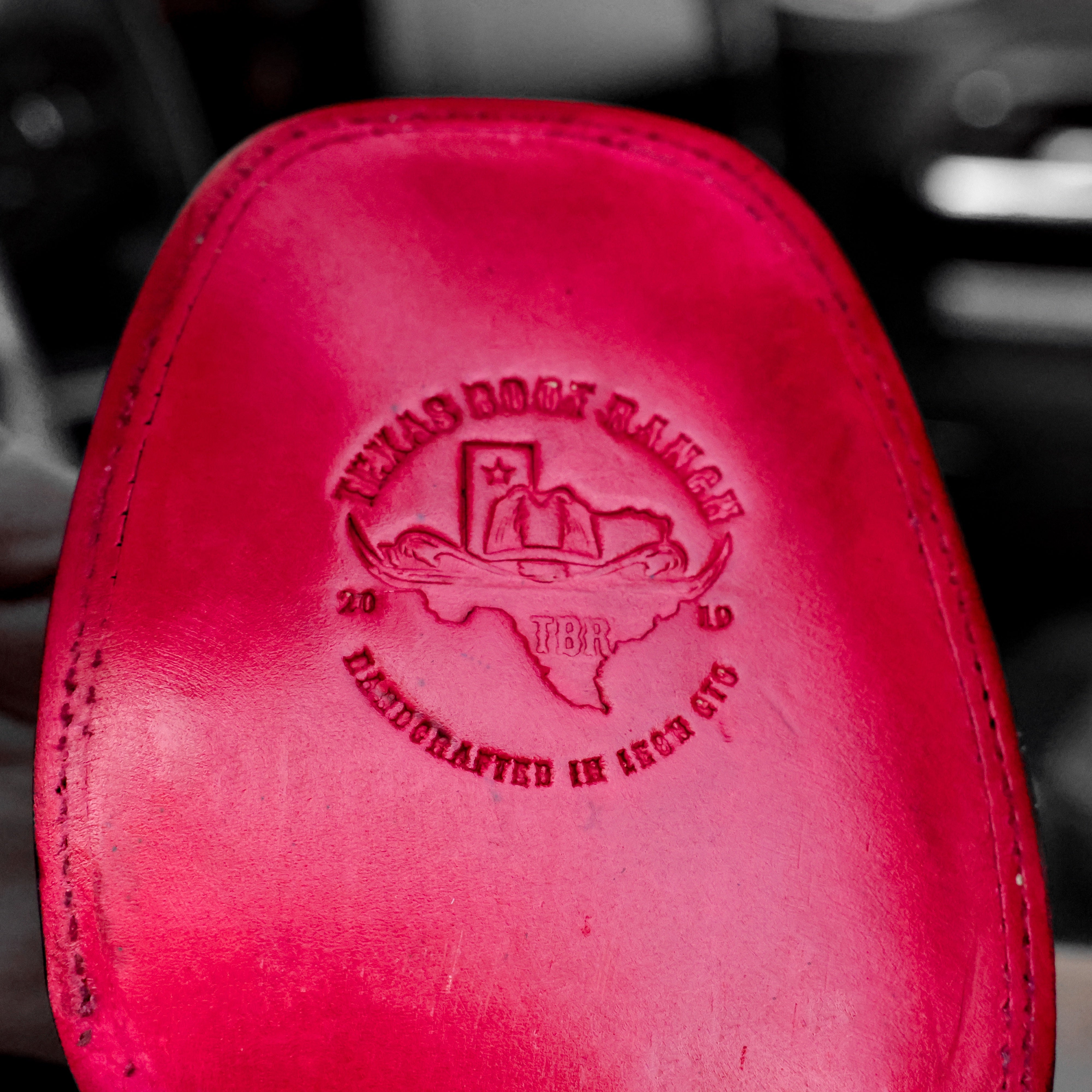 Black Cherry Pirarucu Leather Boots - Square Toe