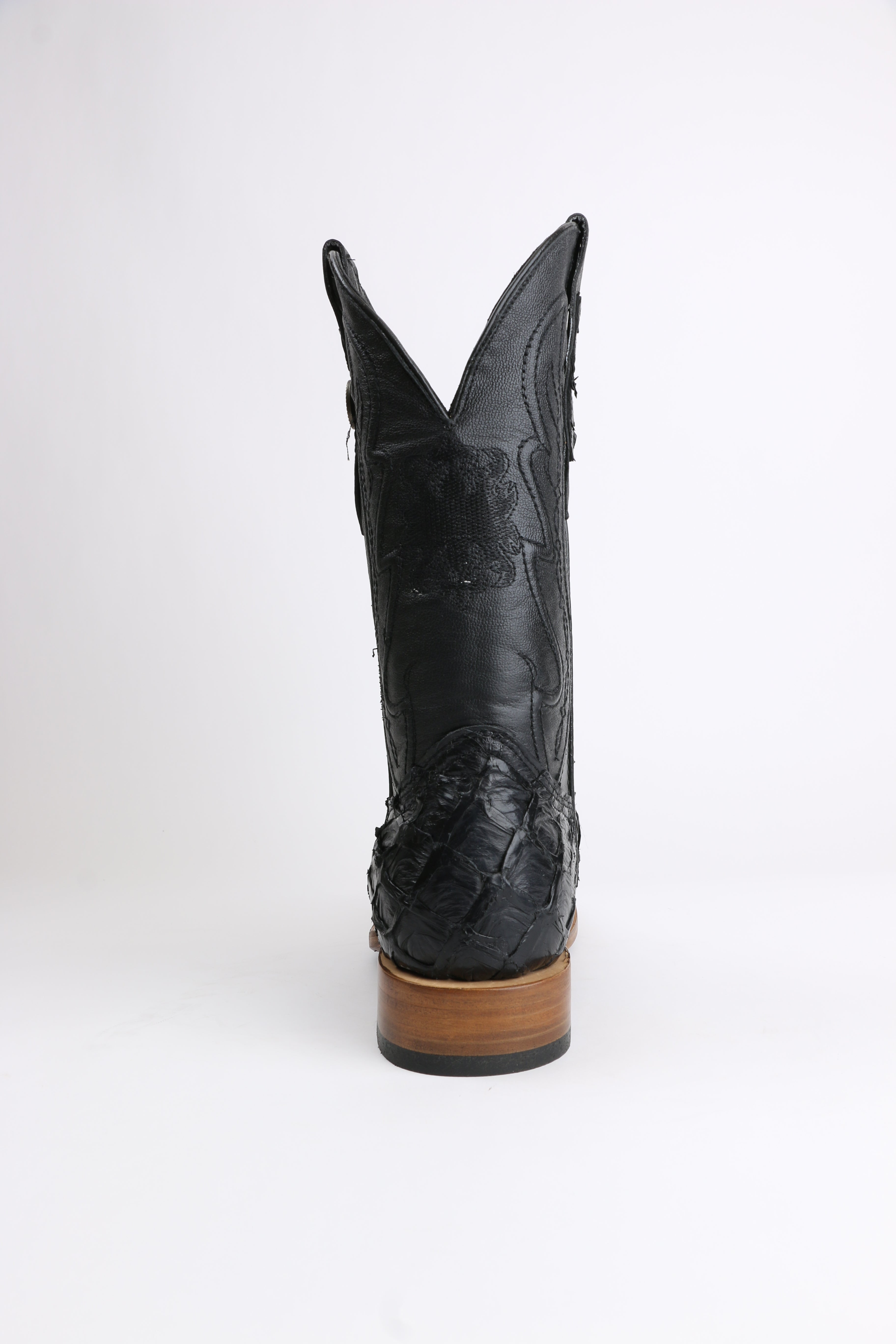 Chero's Premium Exotic Pirarucu Gloss Black Clearance Sale 70%OFF