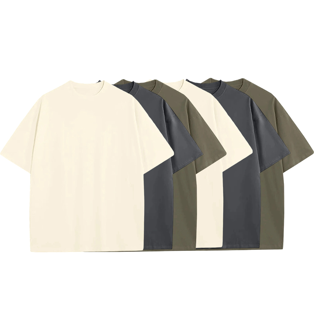 Men’s Multi-Pack Heavyweight 100% Cotton Drop Shoulder Fashion Tees