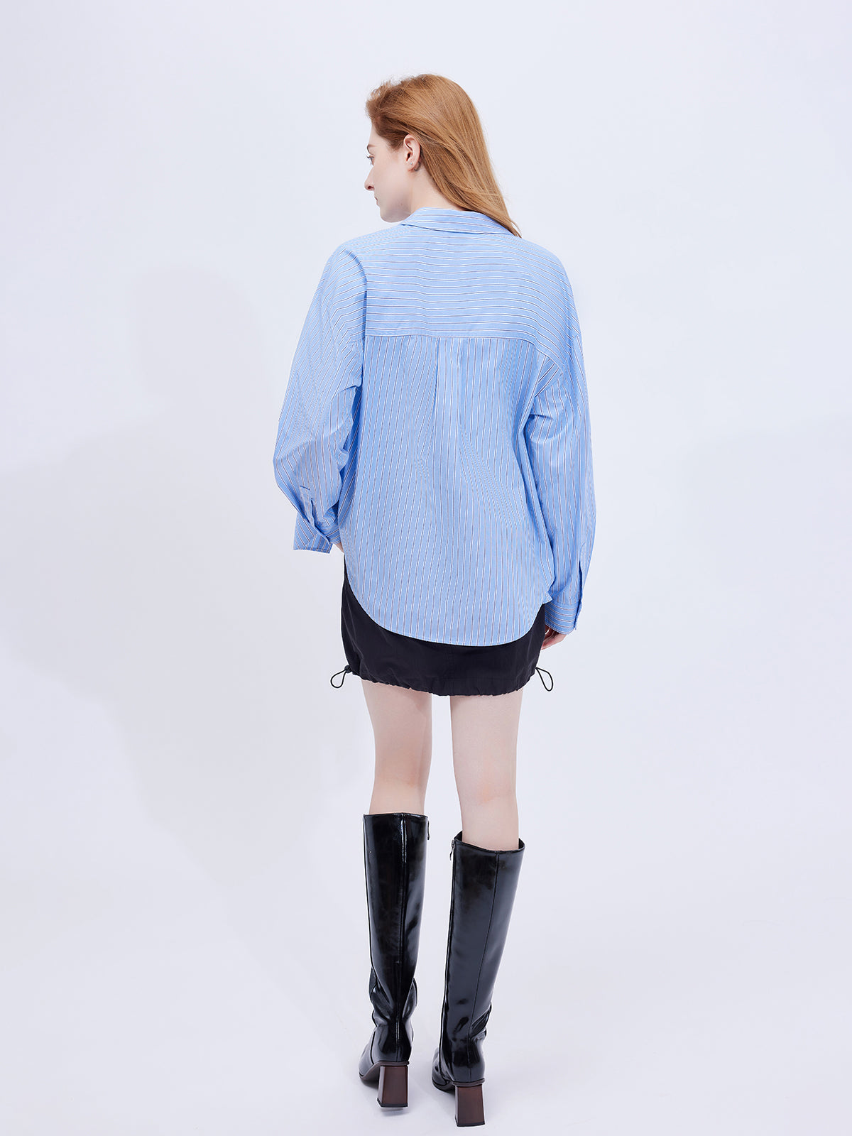 ASOBIO Blue Striped Long-Sleeve Shirt