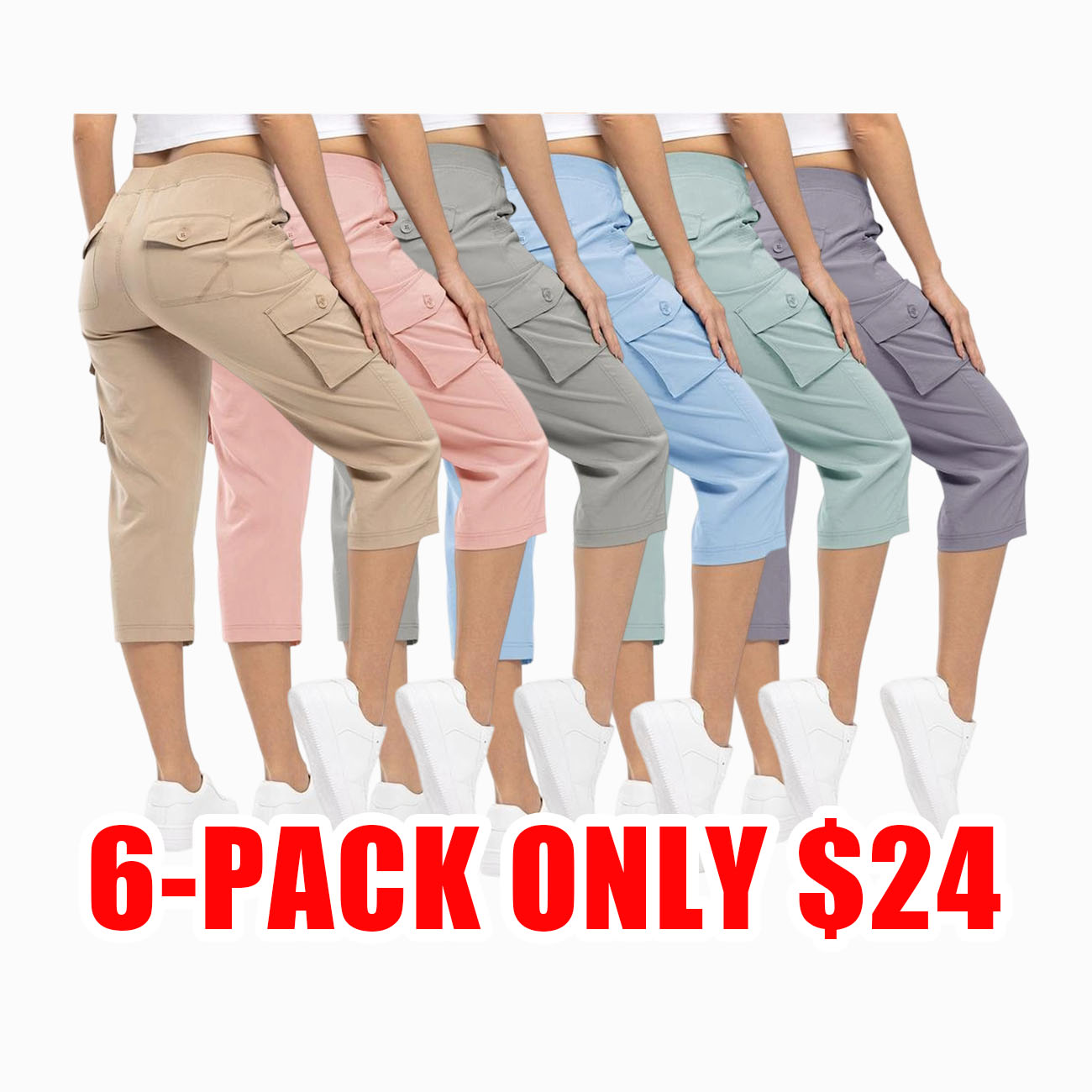 Women's Outdoor Cargo Capris – Lightweight Loose Shorts