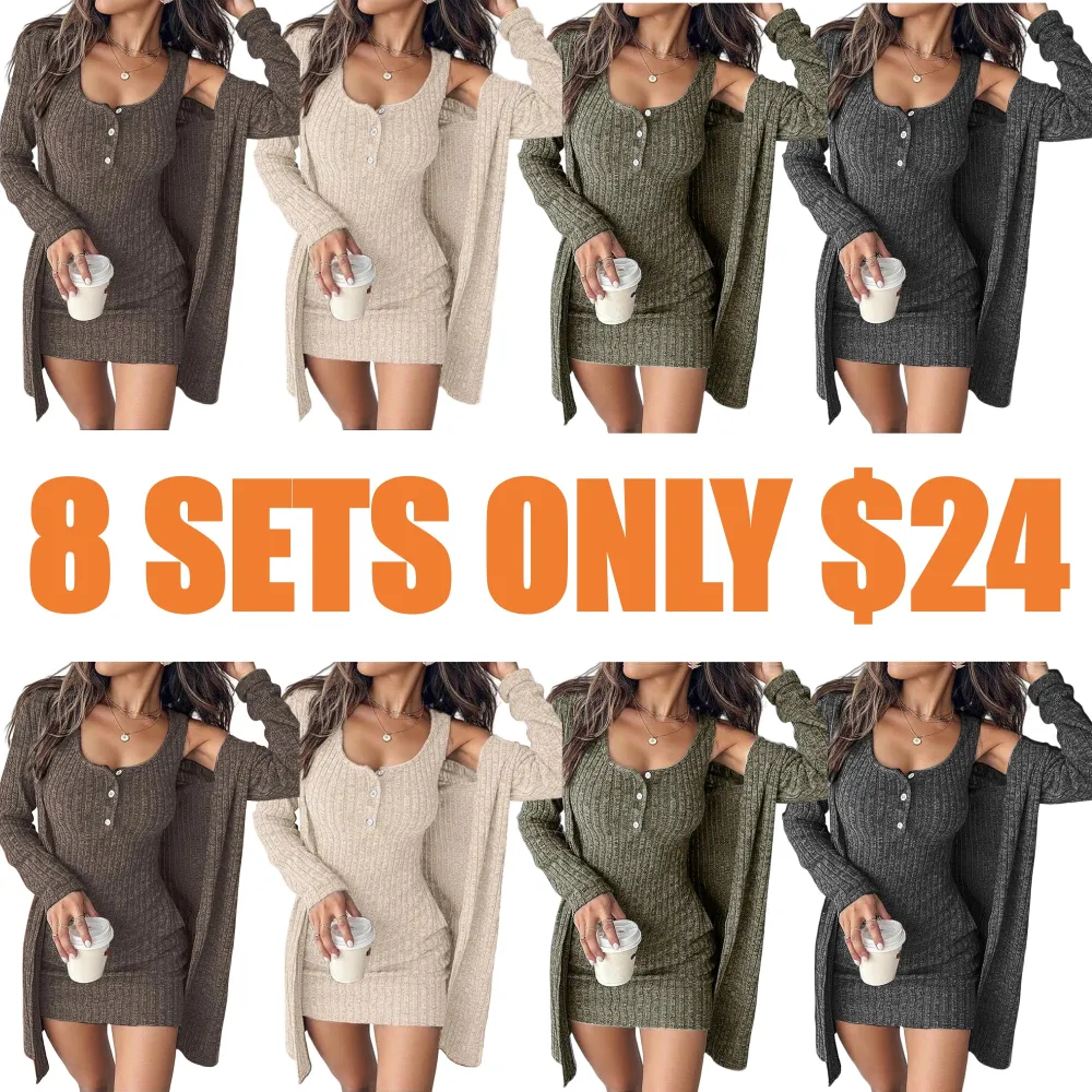 Women's Striped Dress Set