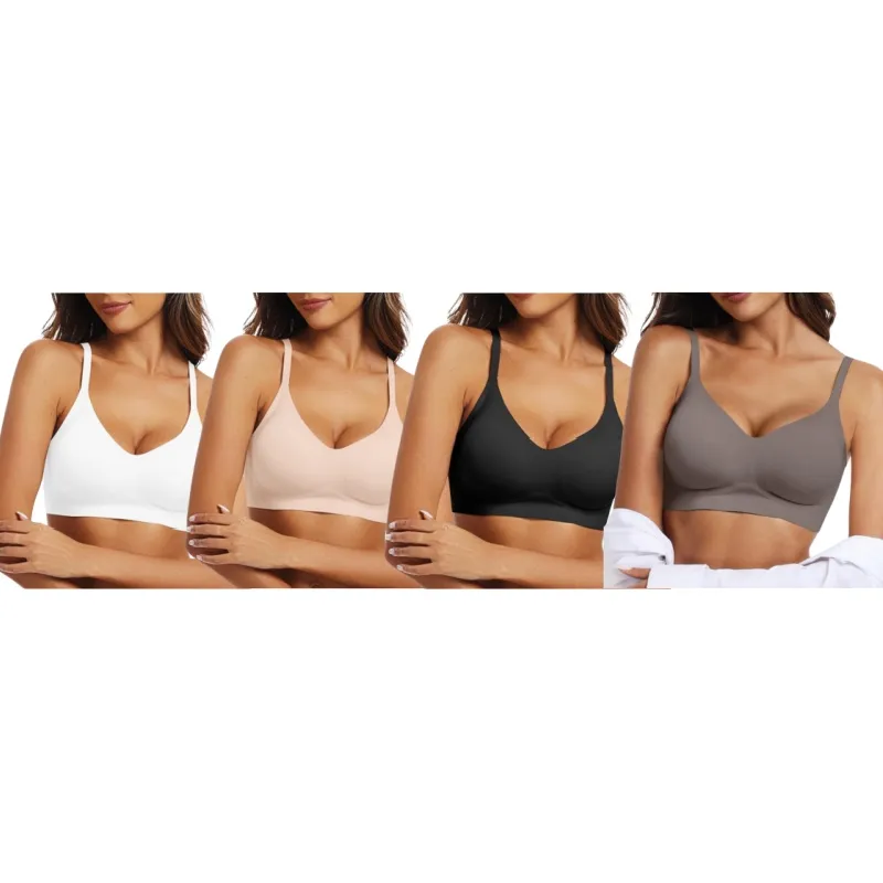 Womens Seamless Bra No Underwire Comfort Push Up Bras