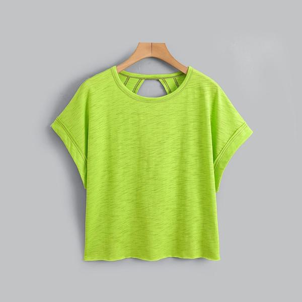 Women's Asymmetrical Cut-Out Batwing Tee