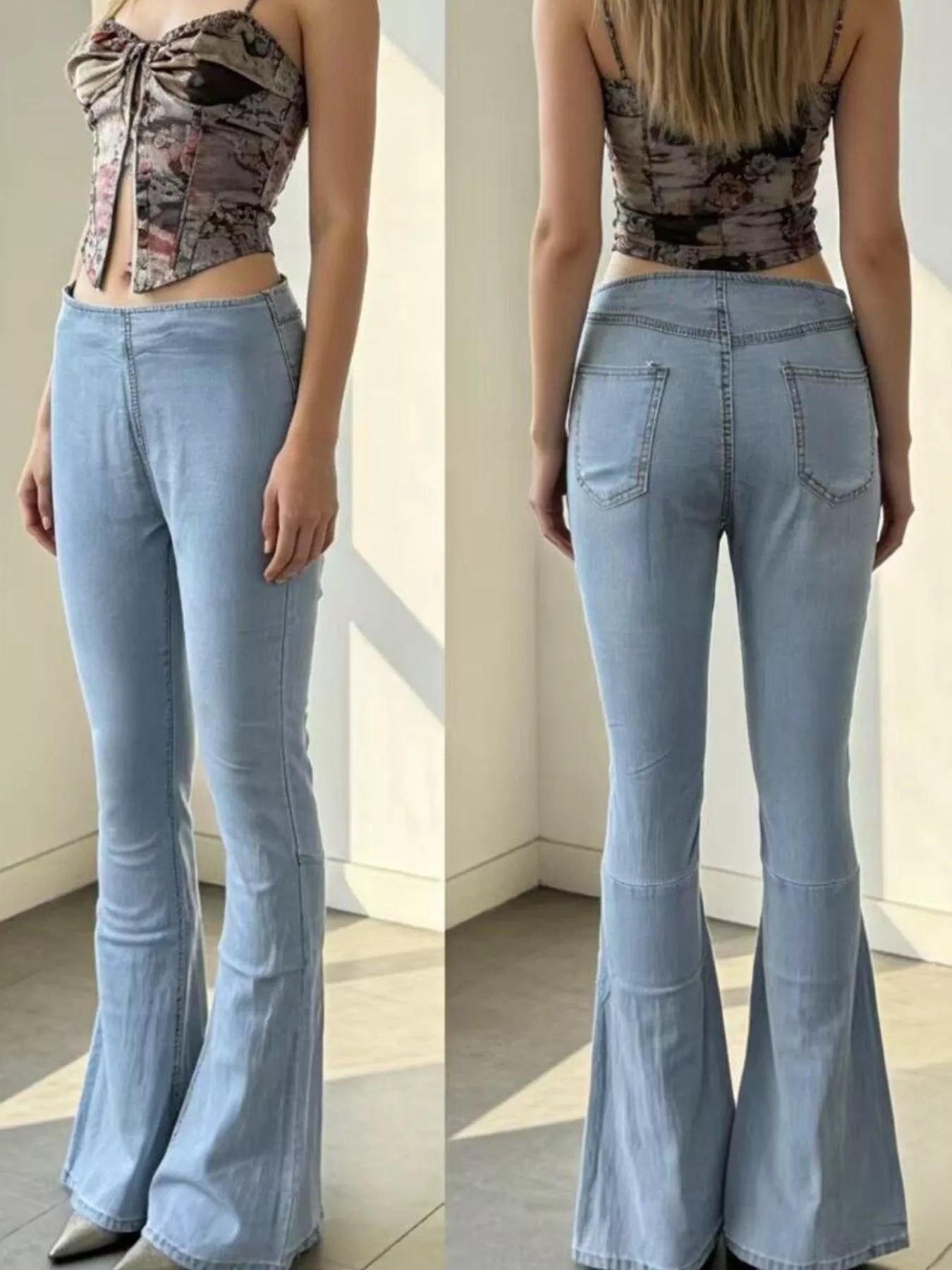High-Waisted Flare Jeans