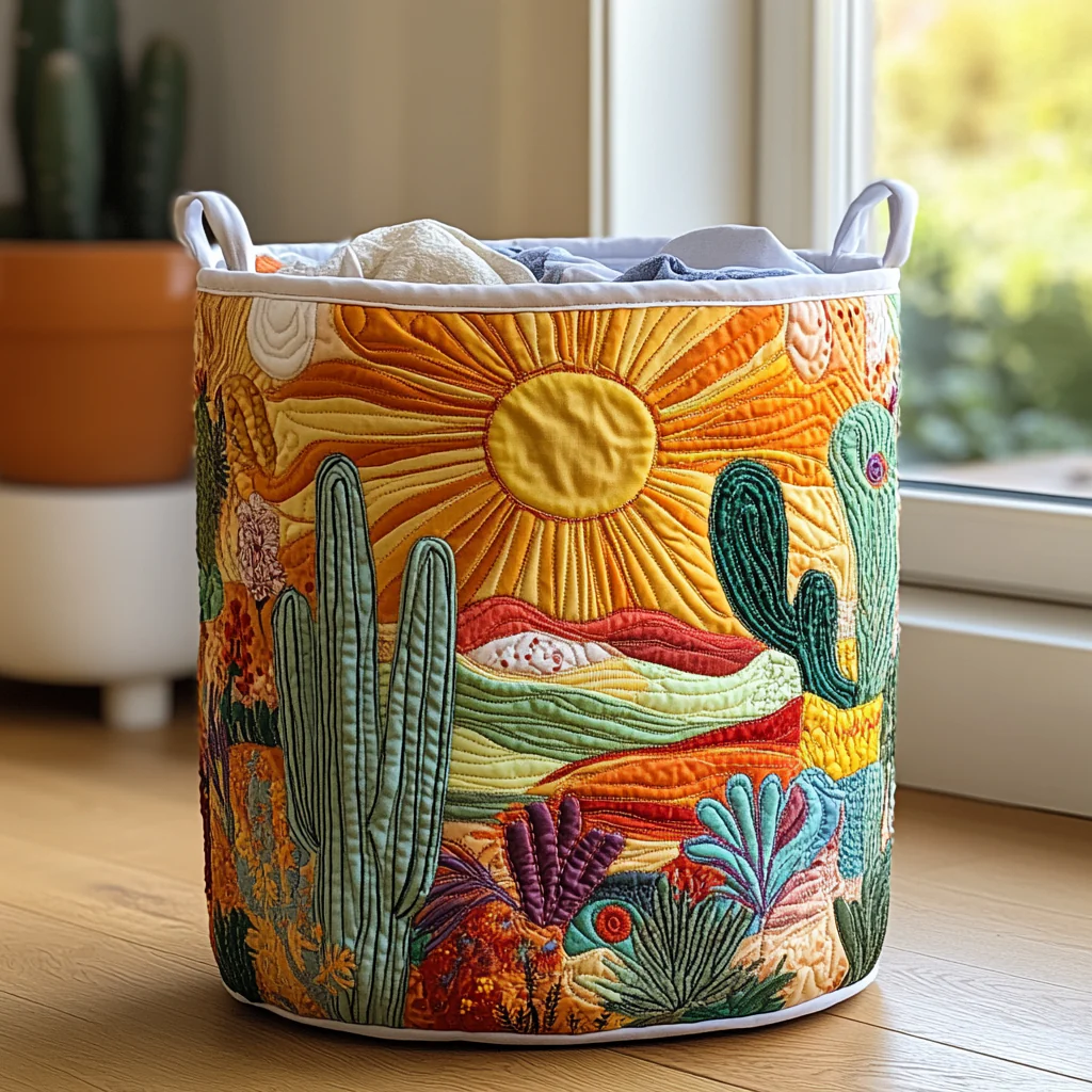 Sunshine  Quilted Laundry Basket – 2026 New 3D Textured Craft Design