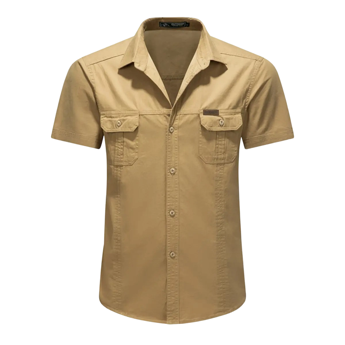 Men’s Durable Workwear Button Down Shirt – Short Sleeve Utility Shirt
