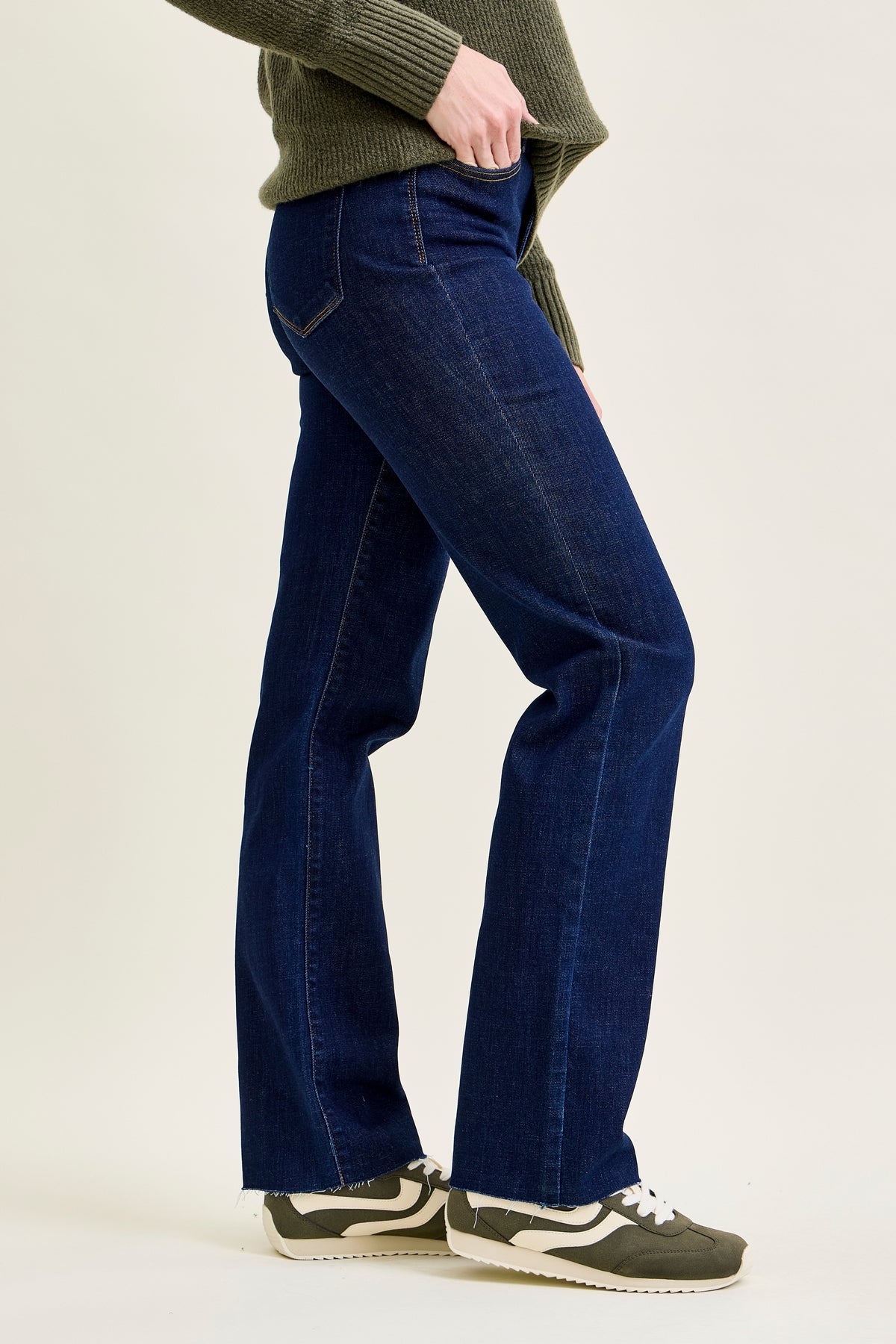 Chloe High Rise Vintage & Back Darts Straight Leg Jeans