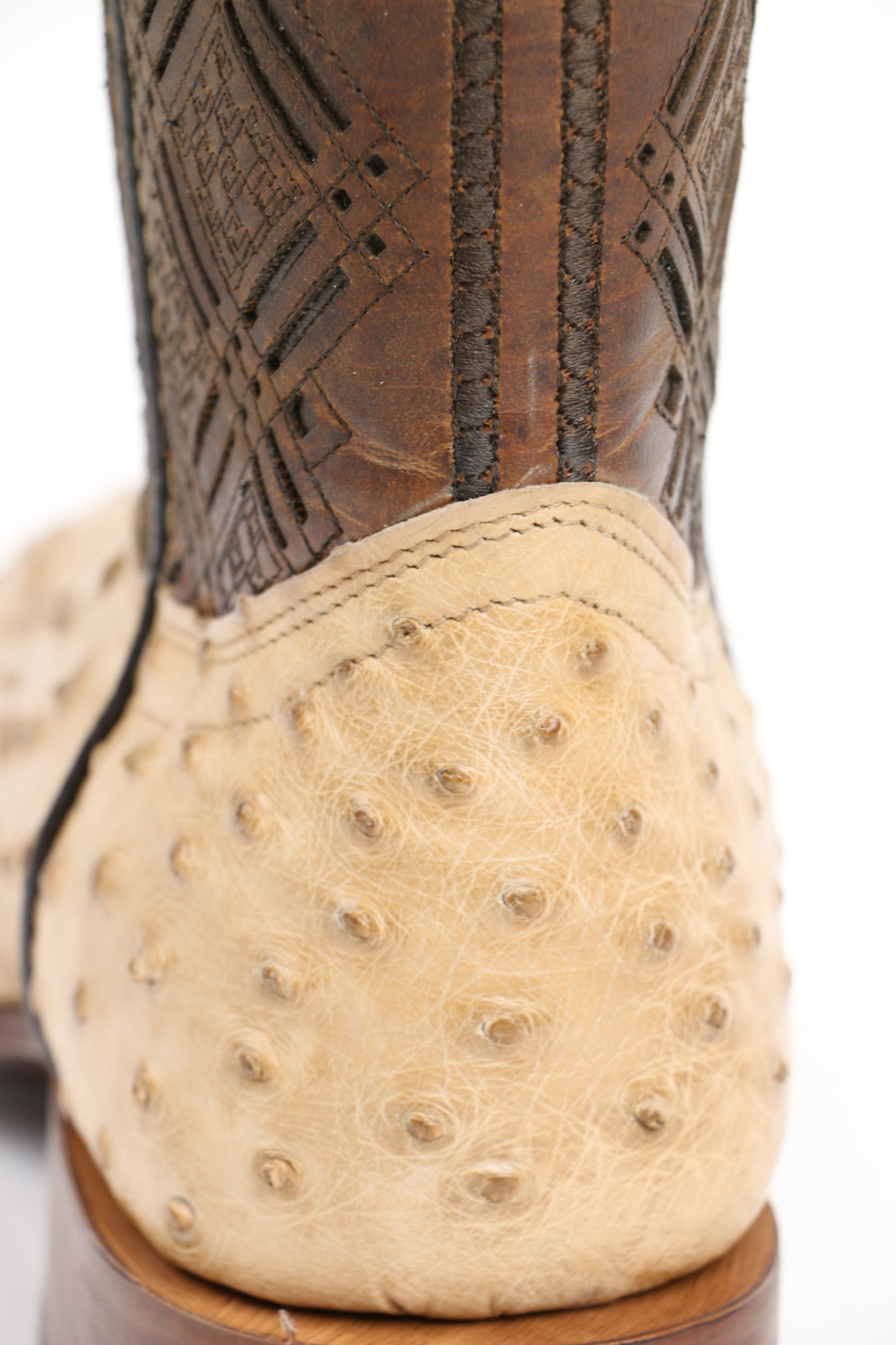 Chero's Premium Exotic Ostrich Vintage Sand Clearance Sale 70%OFF