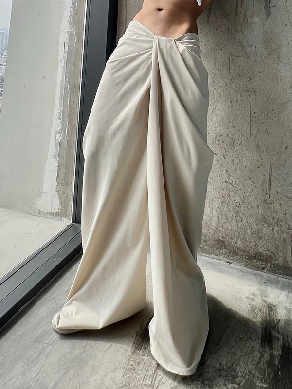 Irregular Twist Waist Casual Pants