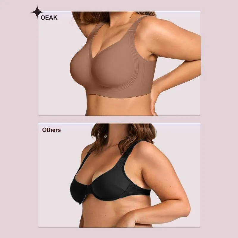Women Wirefree Bras for Women Full Coverage No Underwire Everyday Bras Comfortable Wireless Padded Jelly Bras