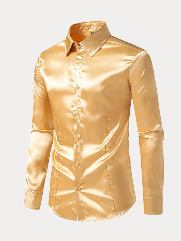 Shiny Satin Dress Shirt