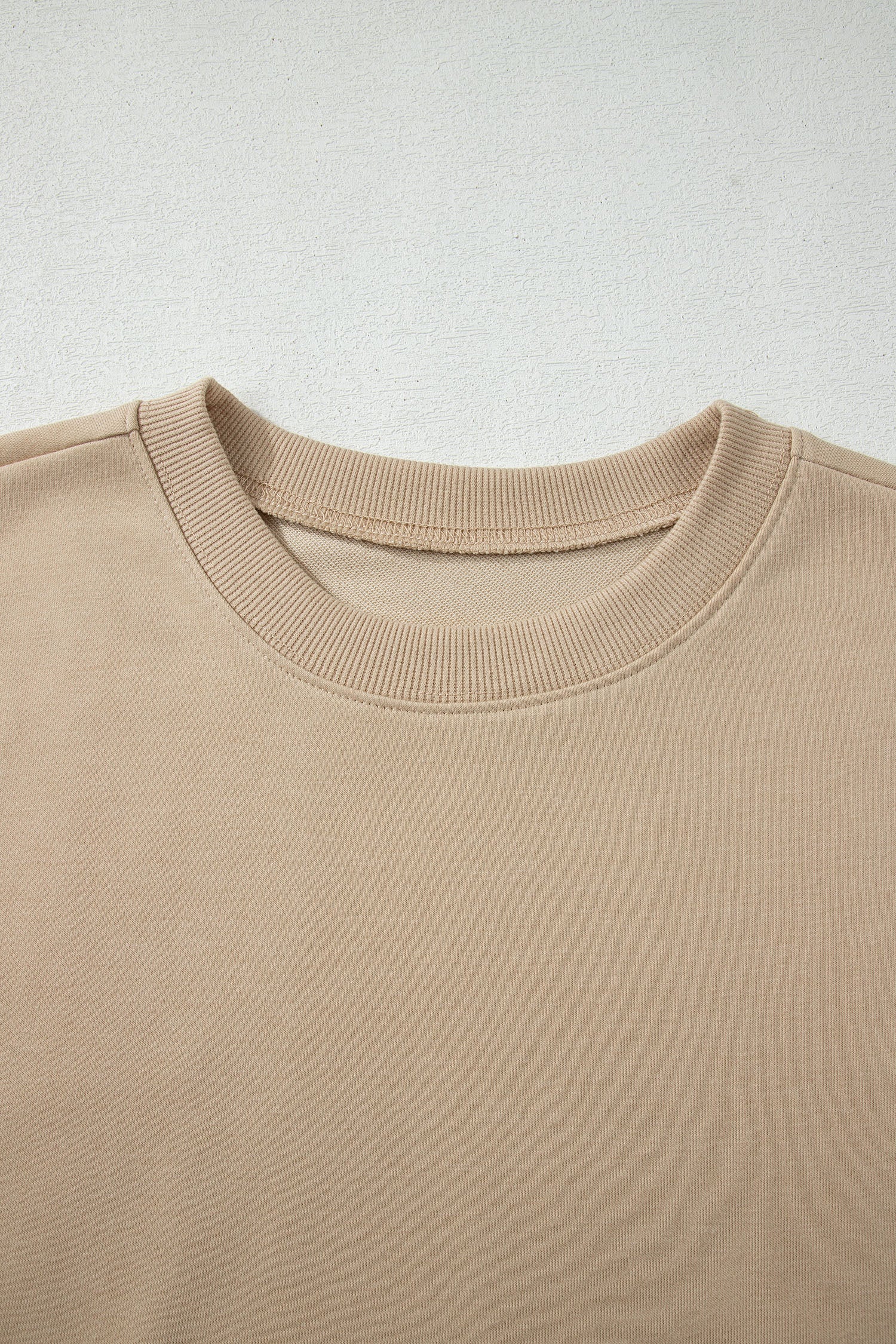 Parchment Solid Color Loose Tee Drawstring Wide Leg Pants 2pcs Outfit