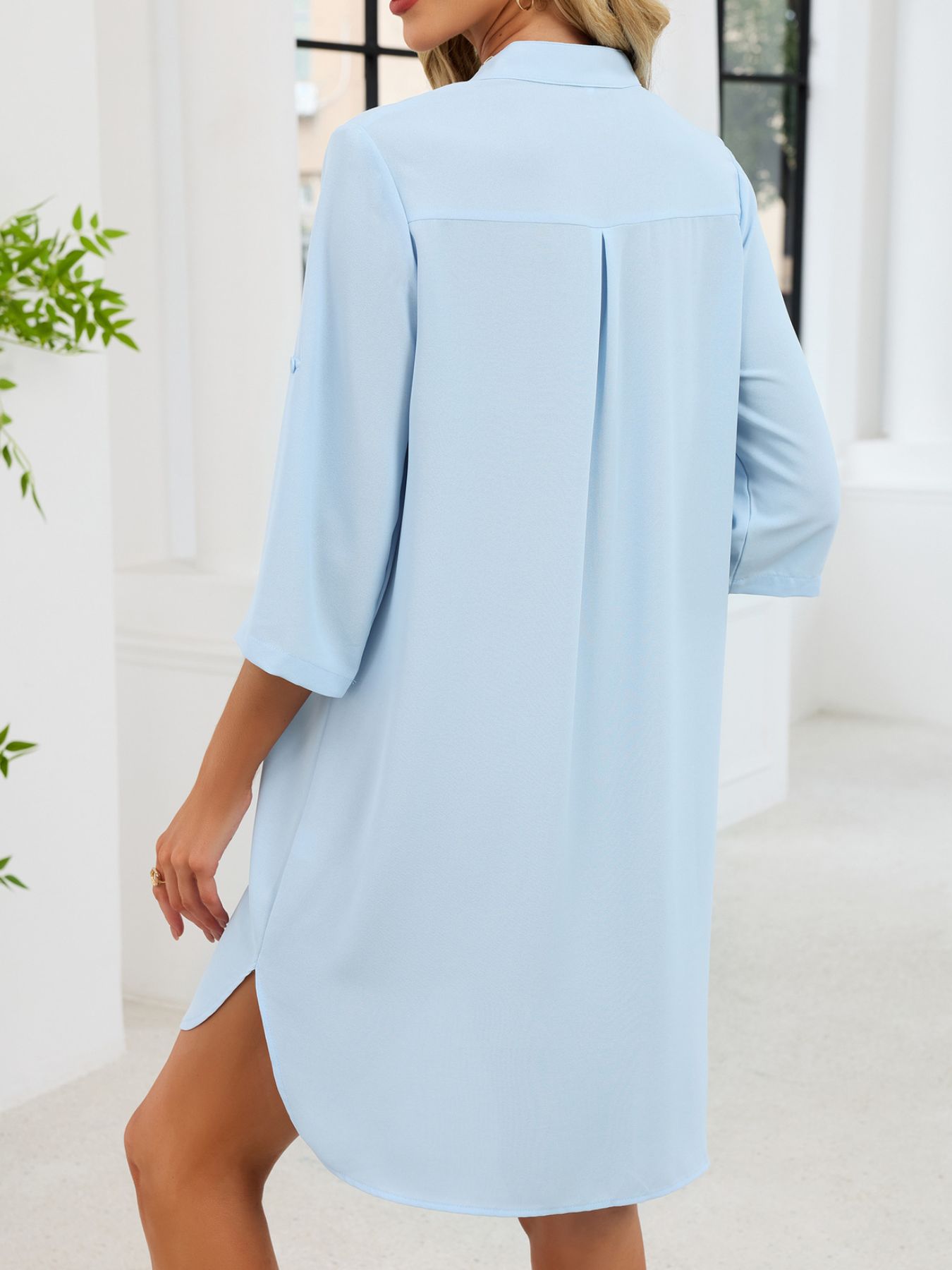 Casual Button-Down Shirt Dress