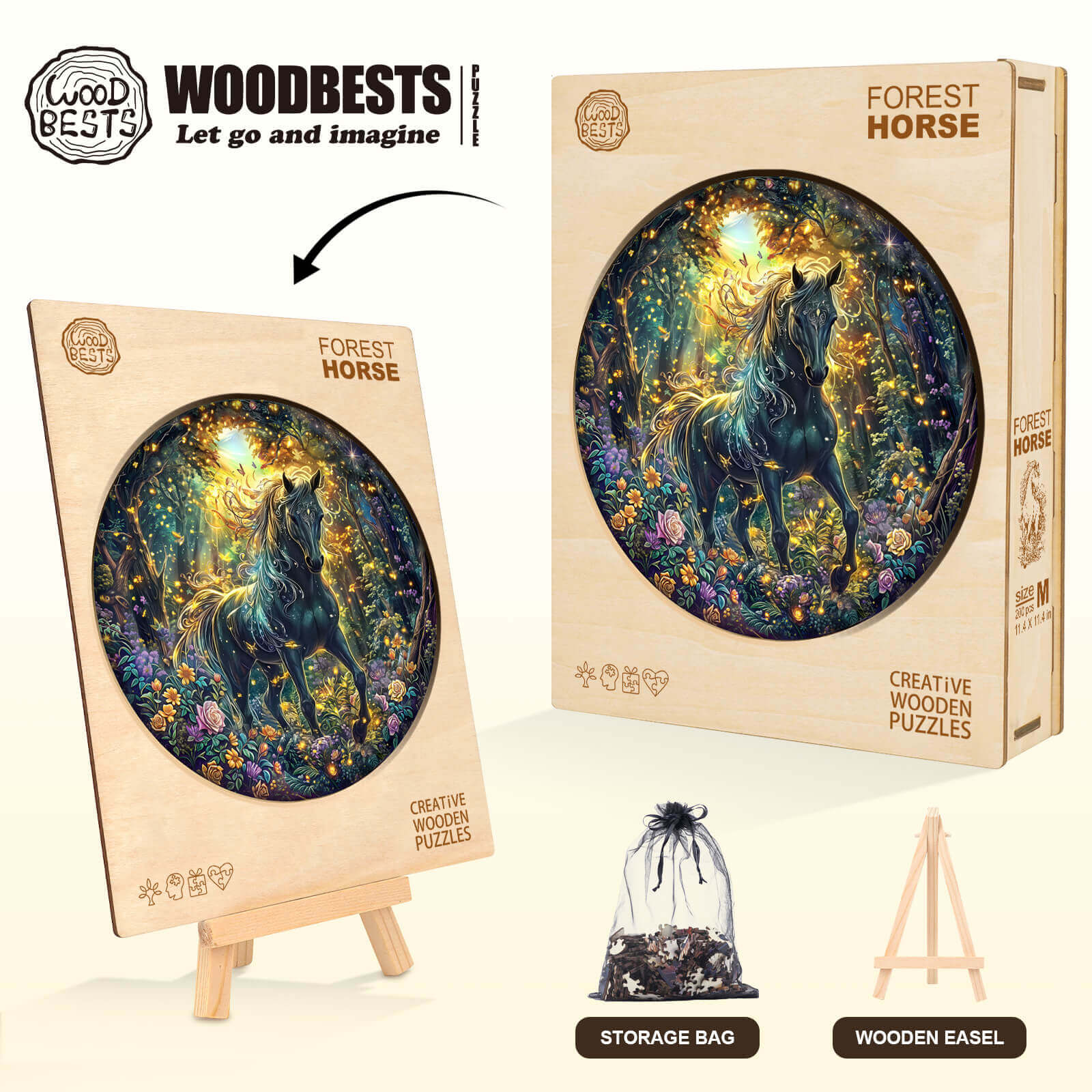 Forest Horse Wooden Jigsaw Puzzle