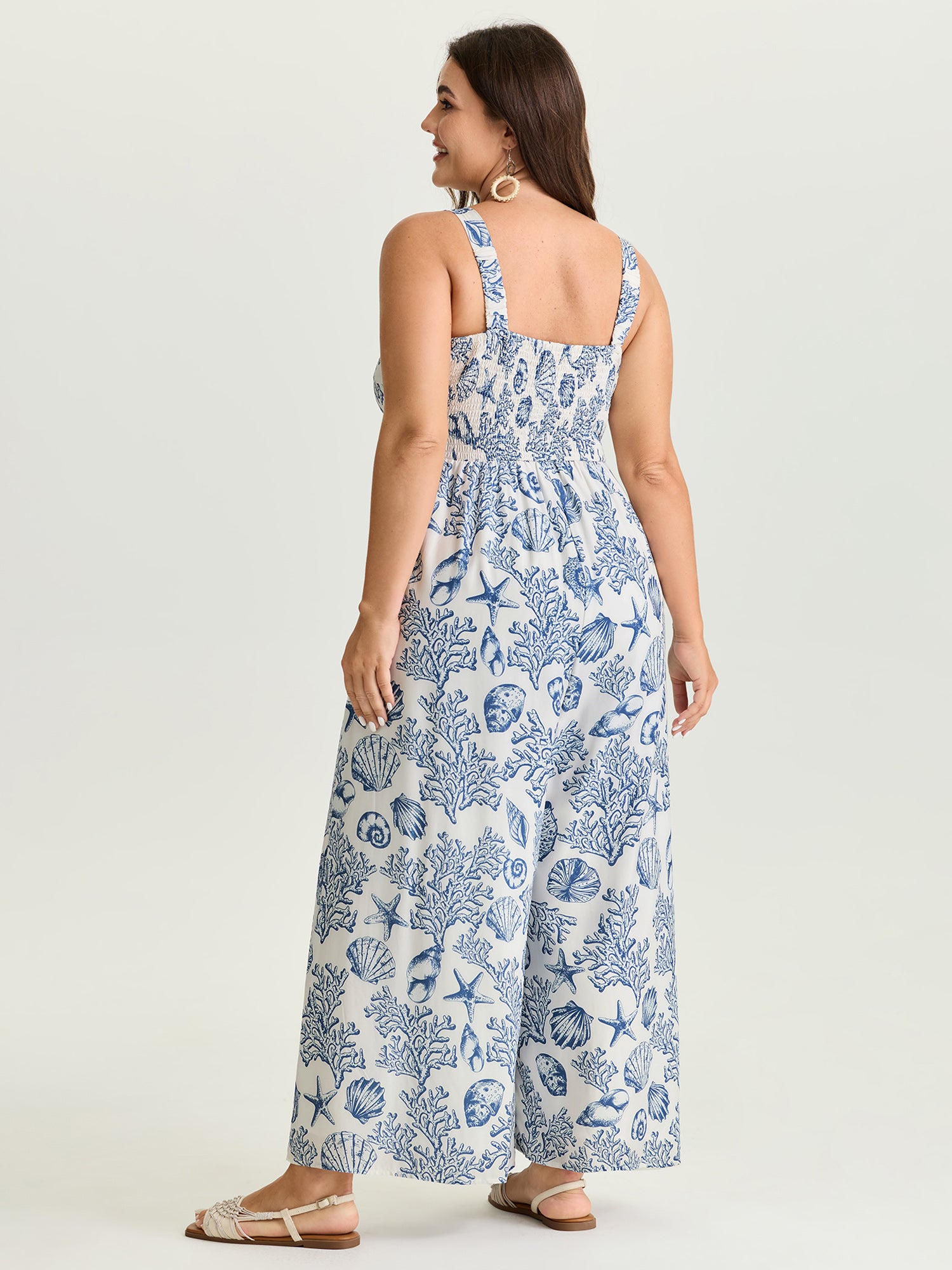 Island Escape Twist Front Wide-Leg Jumpsuit