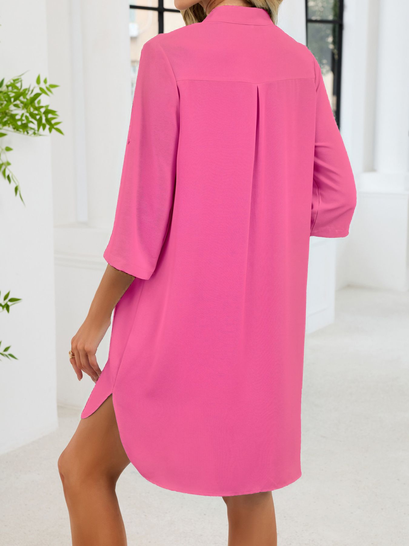 Casual Button-Down Shirt Dress