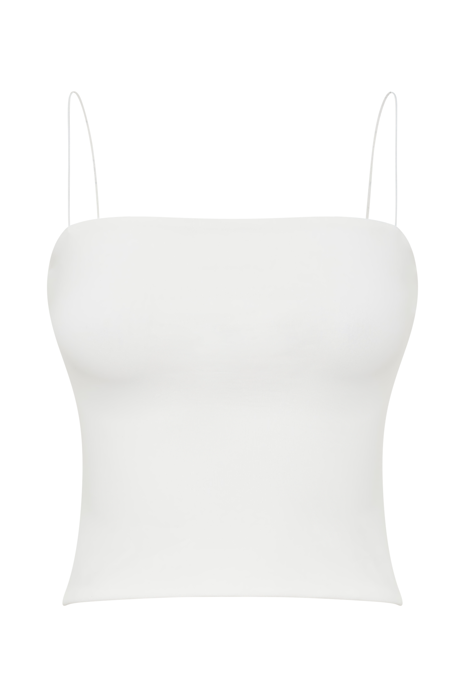 White Longline Spaghetti Strap Top