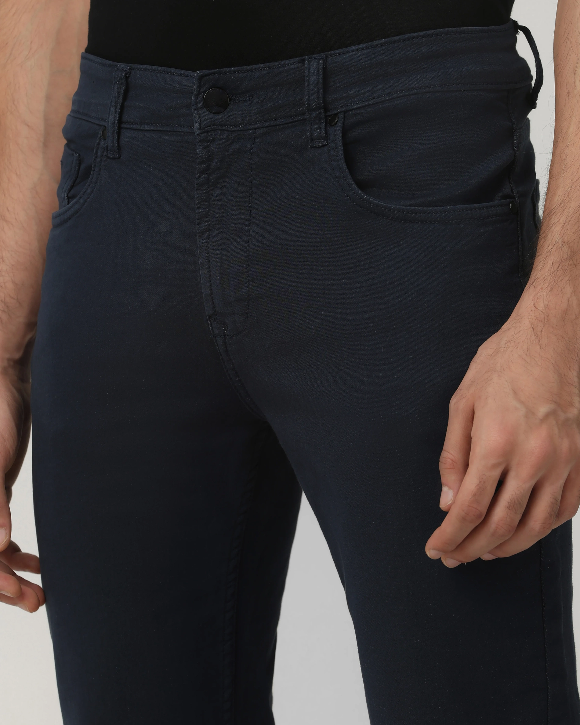 Classic Comfortable Straight Black Jeans