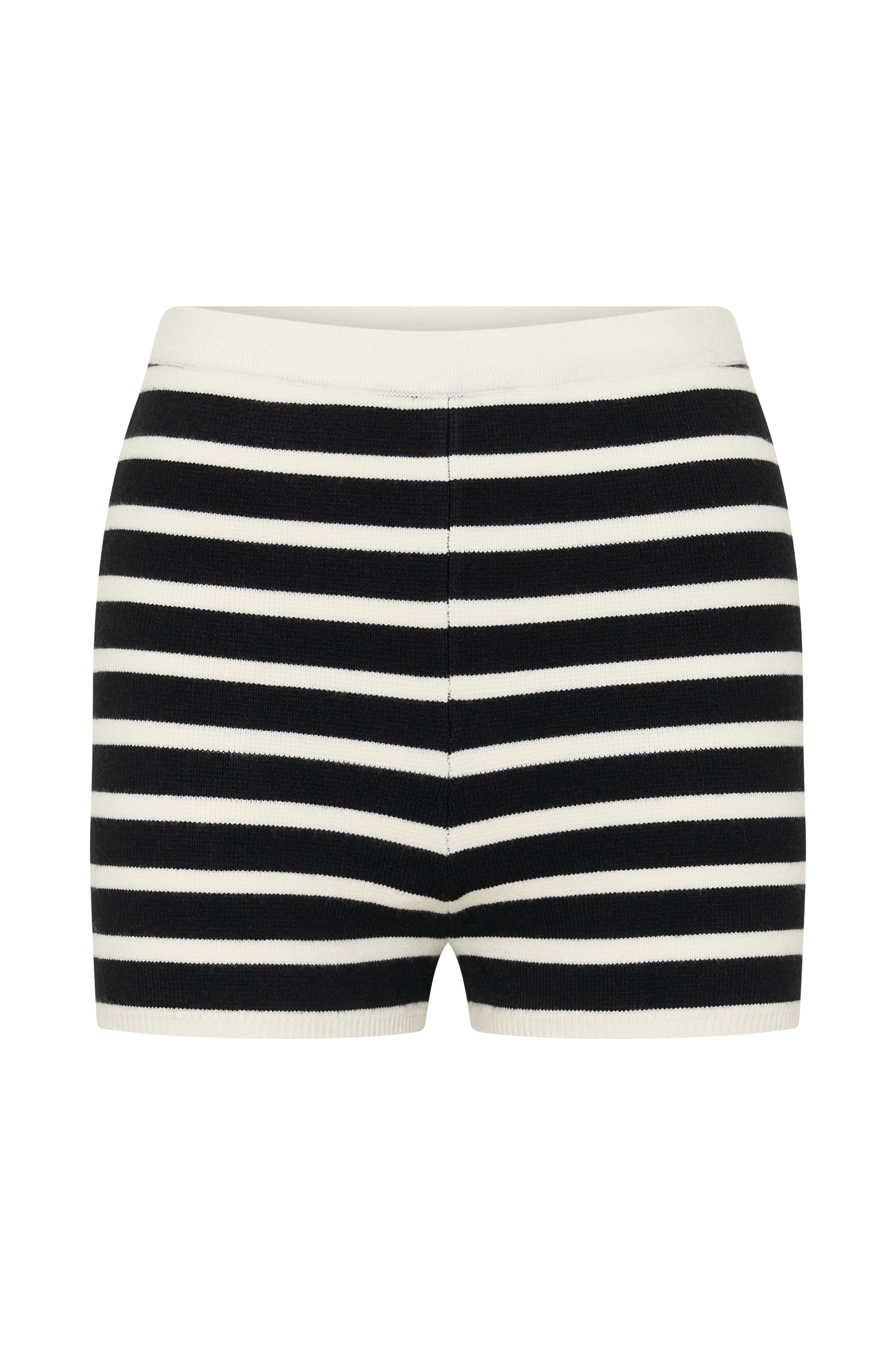 Black/white Stripe Knit Shorts