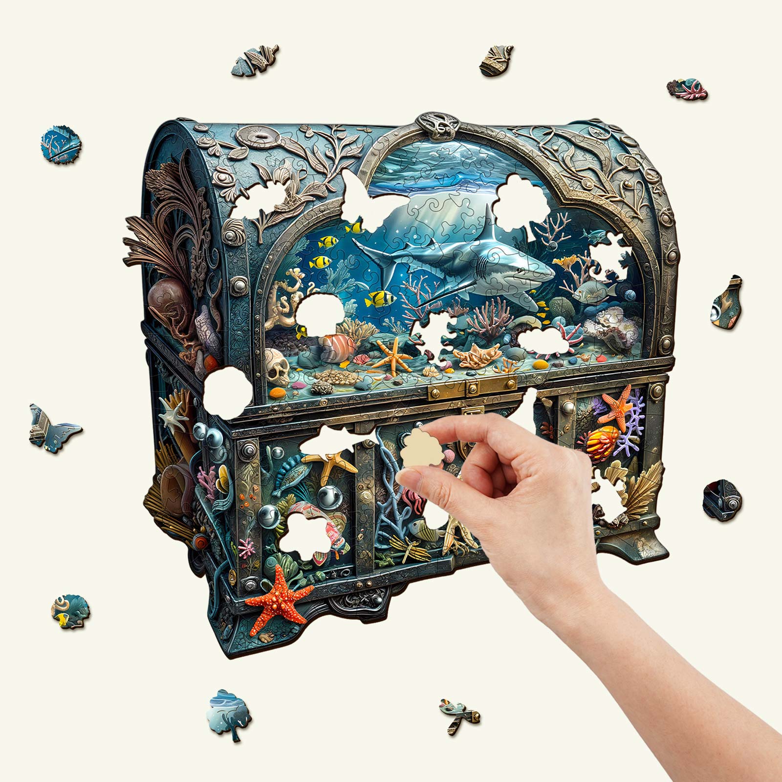 Treasure Chest Ocean-2 Wooden Jigsaw Puzzle