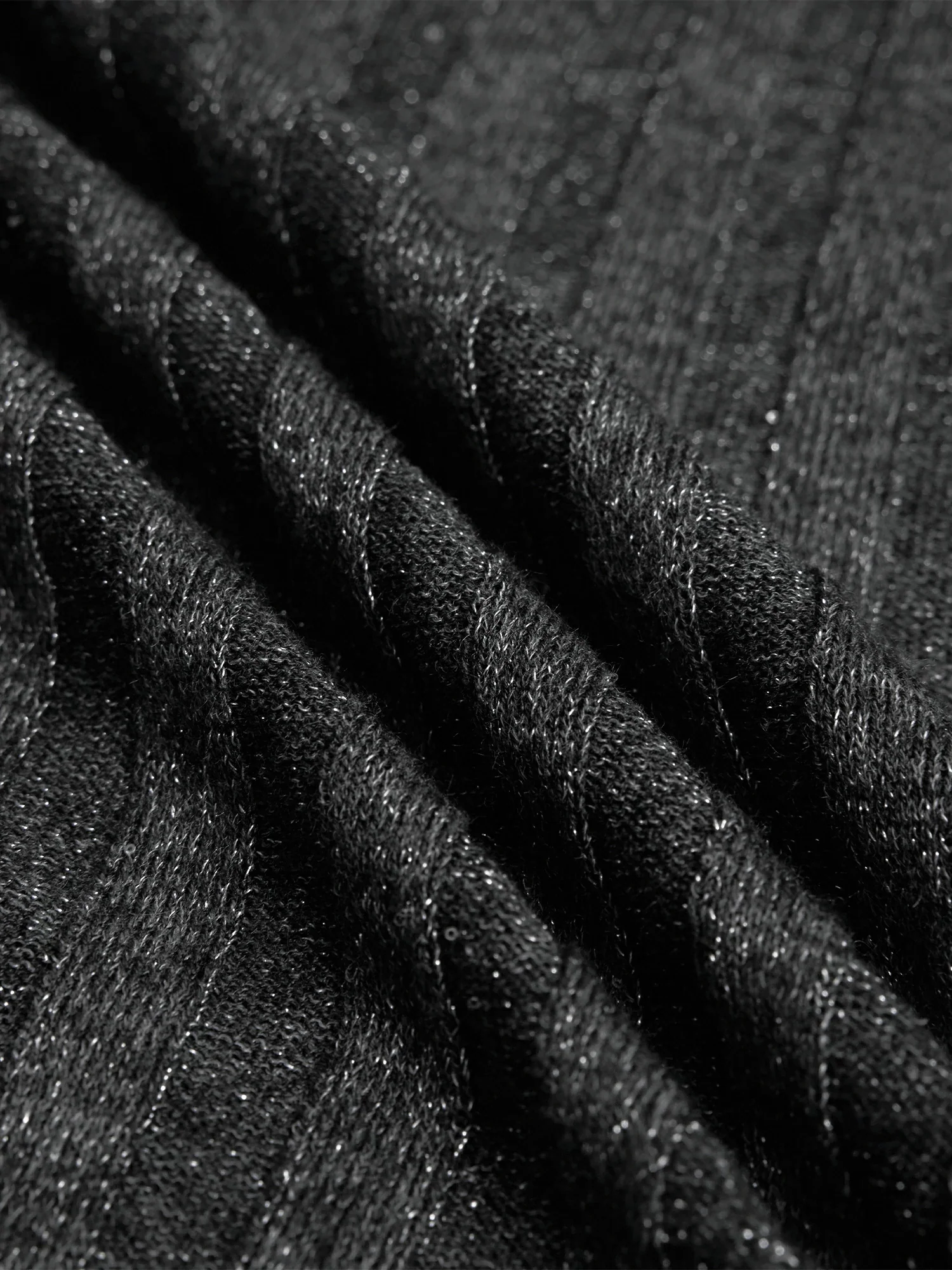 Wool U-Neck Sequin Knitted Vest