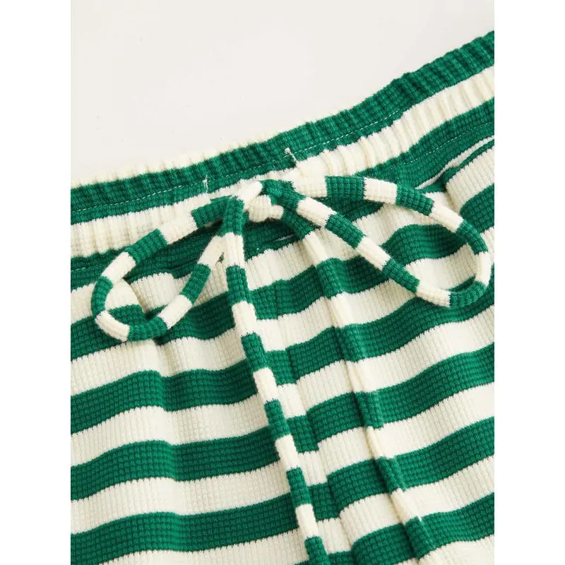 Mid Rise Striped Knotted Wide Leg Trousers (Just $3 Each!)