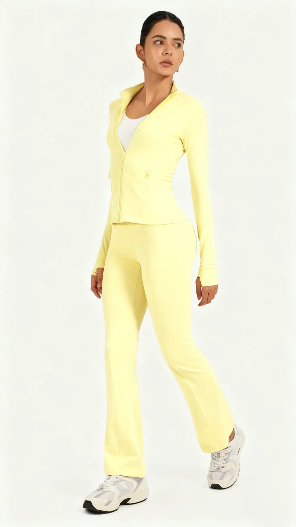 2PCS Slim-It BBL Jacket and Flare Leggings Daily Set