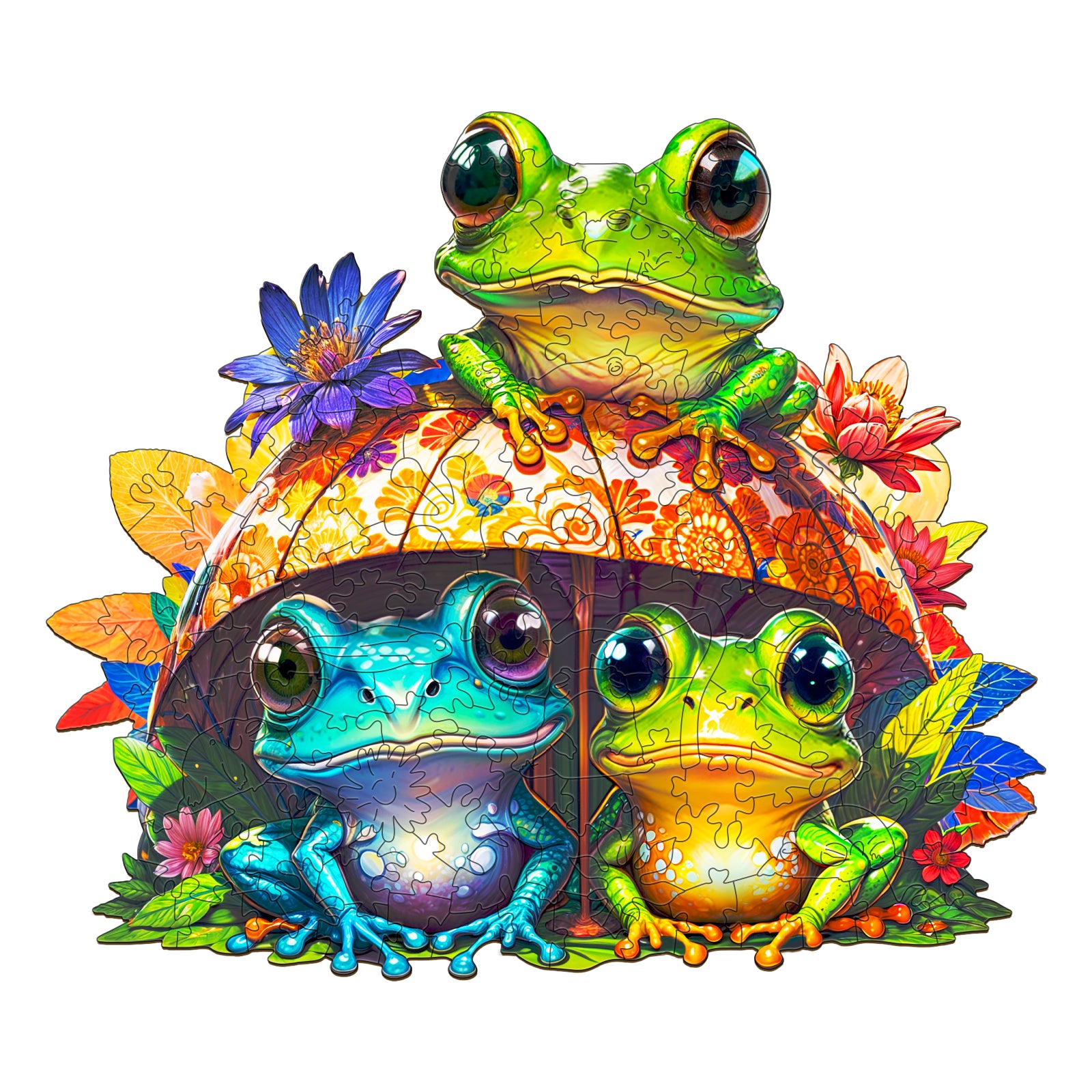 Frog Brothers Wooden Jigsaw Puzzle