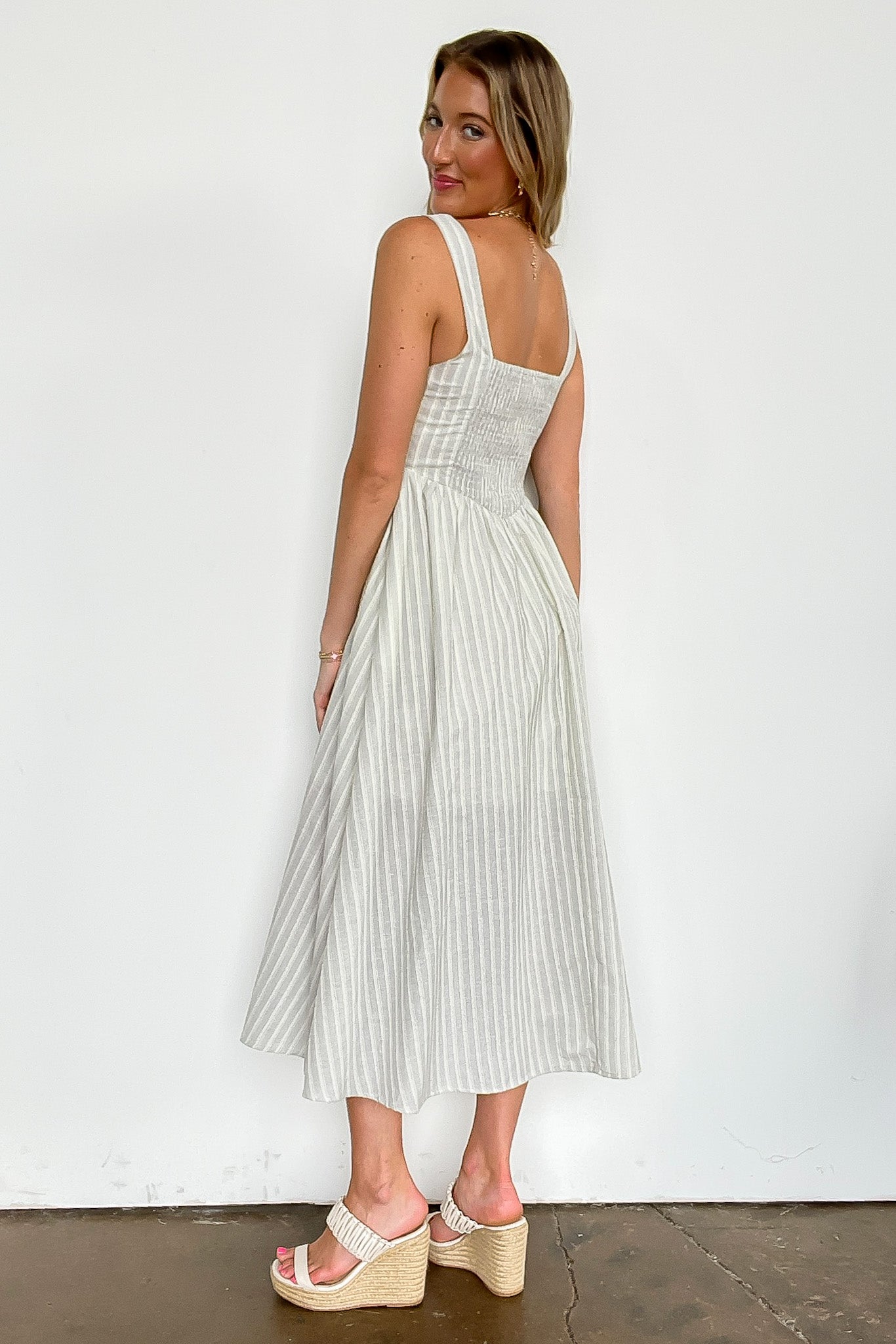 Stripe Midi Dress