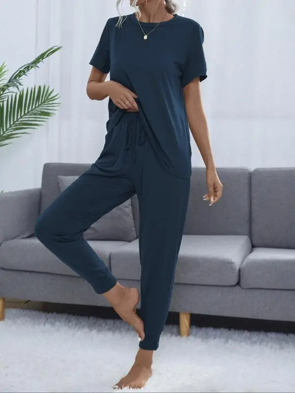Women's Comfortable Solid Color Lounge Set