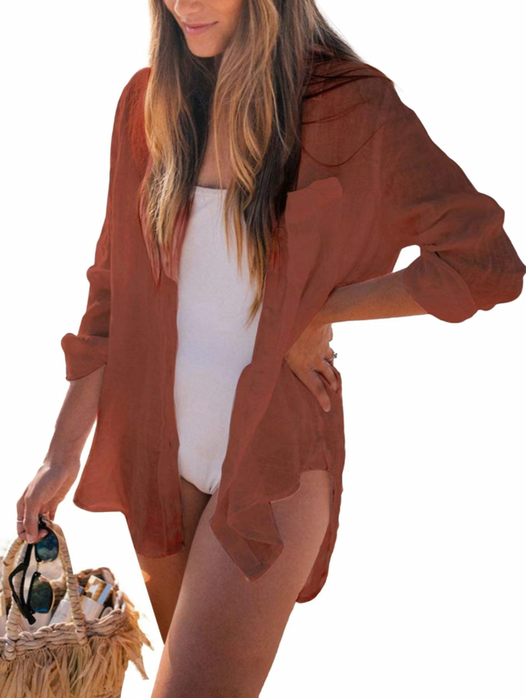 Women's Boho Semi-Sheer Beach Cover Up