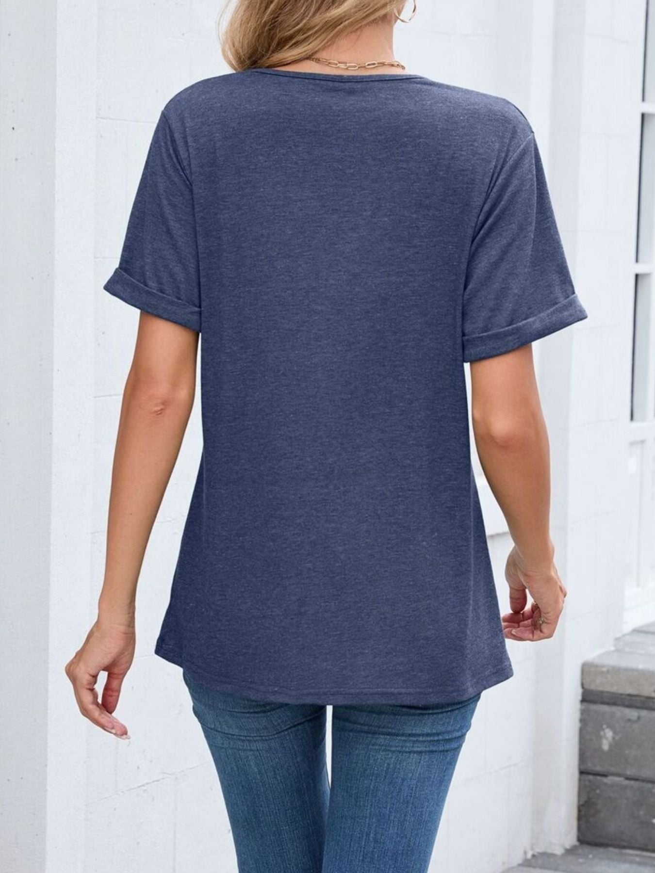 Casual V-Neck Short Sleeve T-Shirt