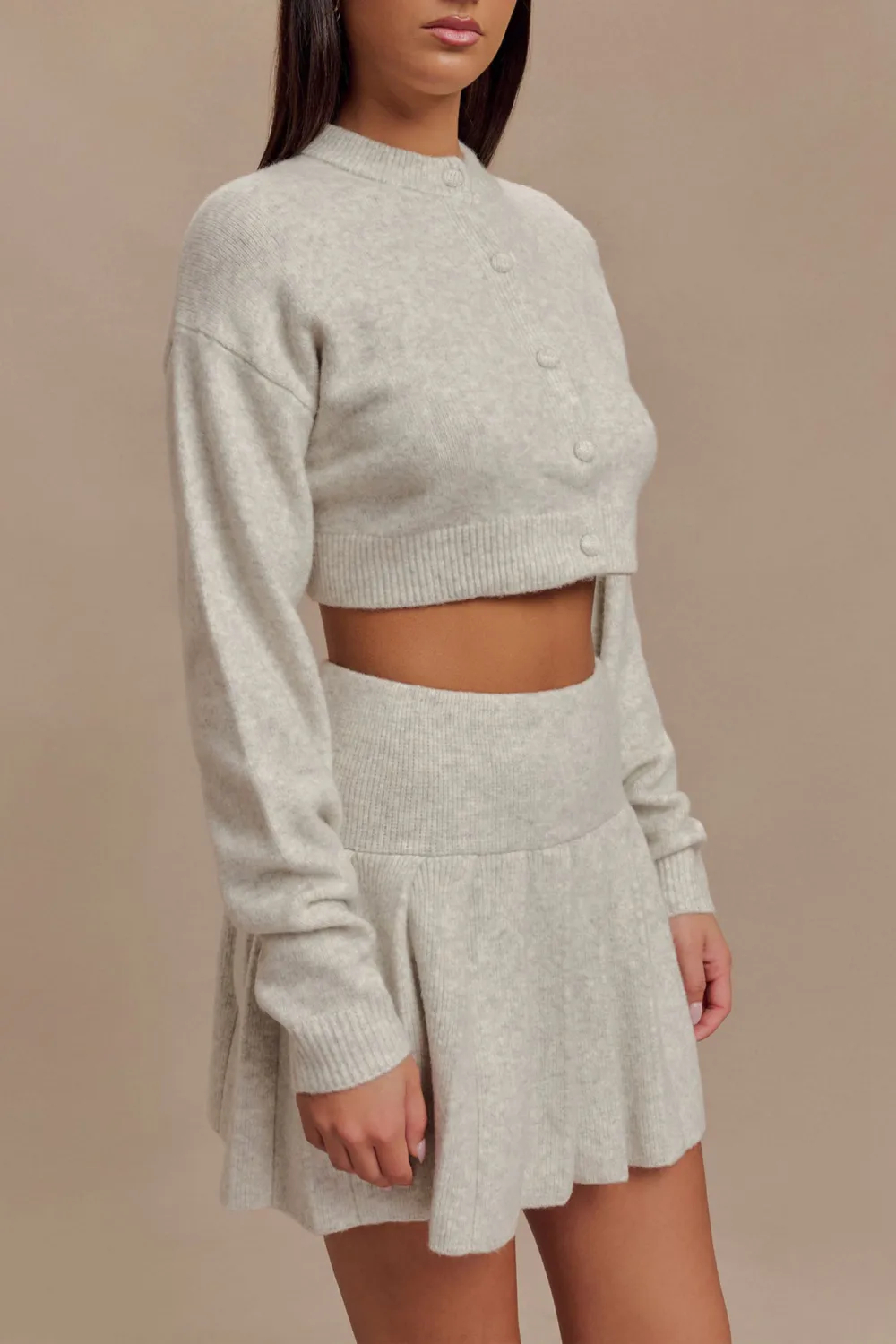 Button Front Knit Cardigan