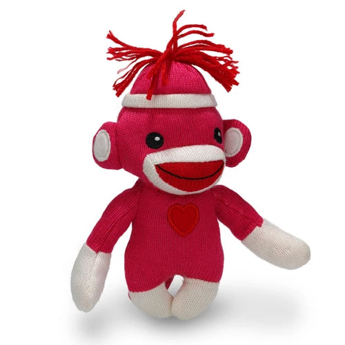 Love Sock Monkey 6'' Pink