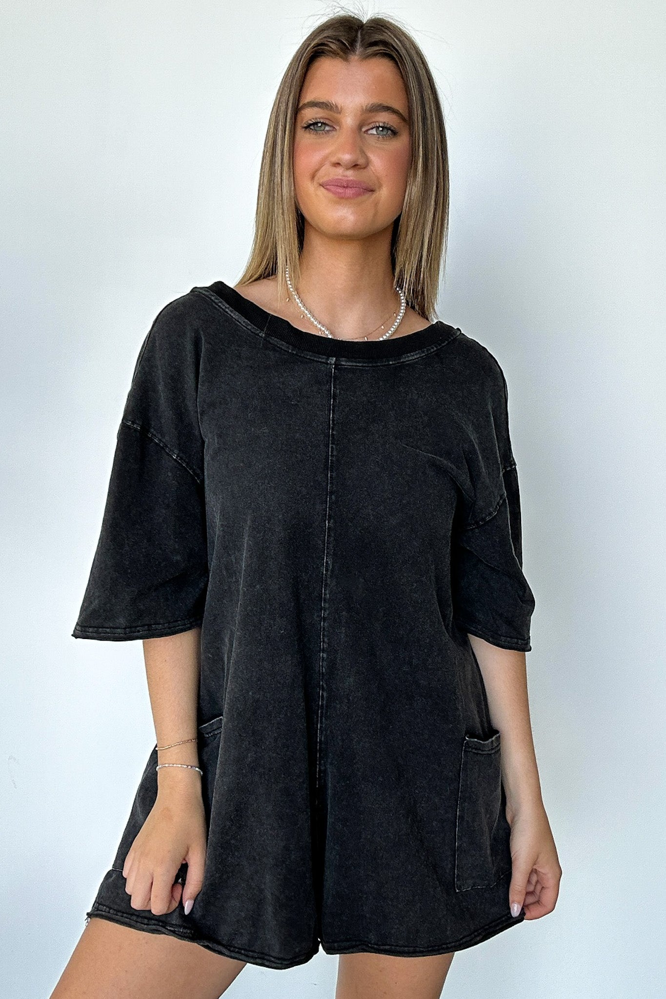 Short Sleeve Relaxed Romper