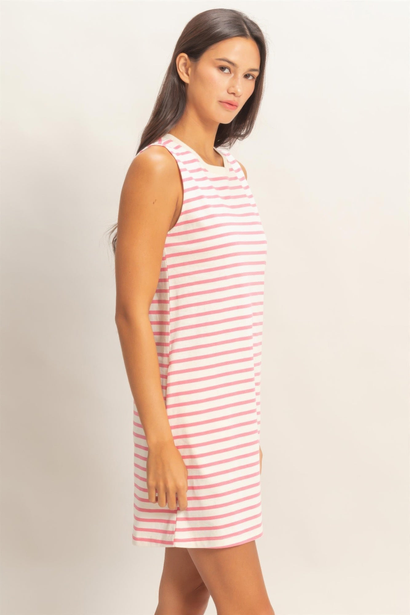 Striped Sleeveless Mini Dress